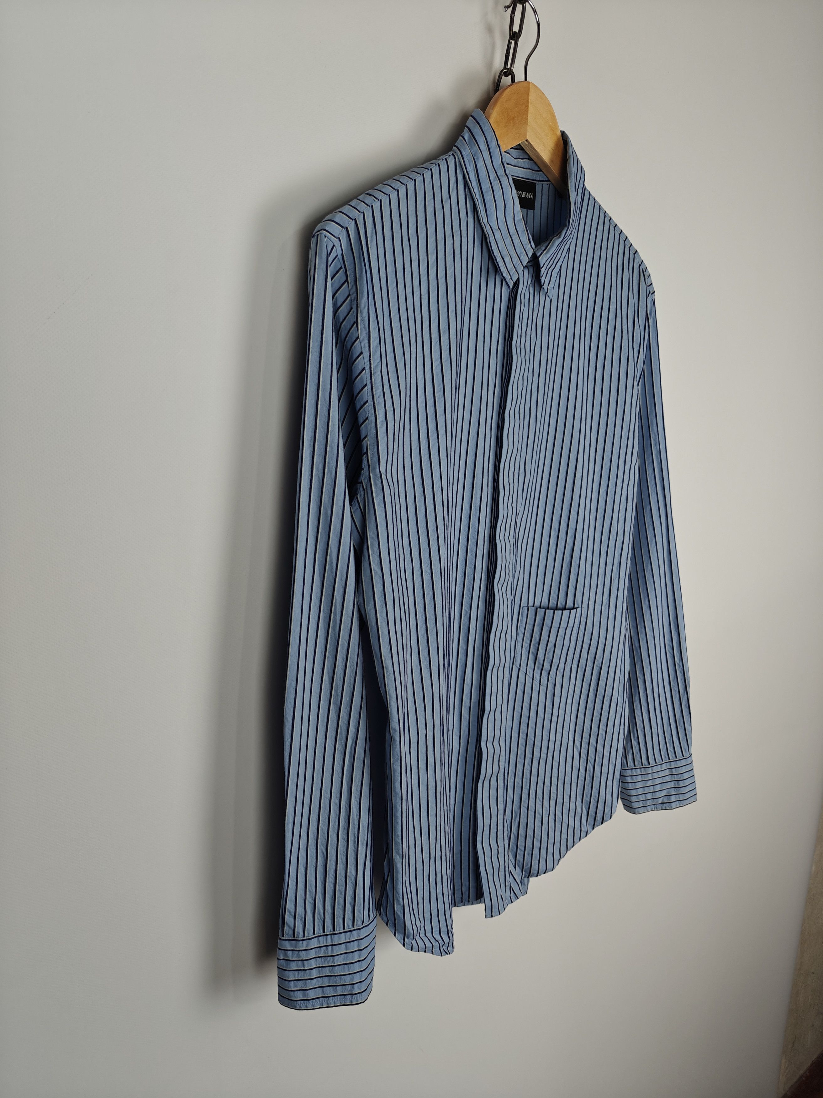Emporio Armani Emporio Armani Srtiped Shirt Button Blue size S Size US S / EU 44-46 / 1 - 5 Thumbnail