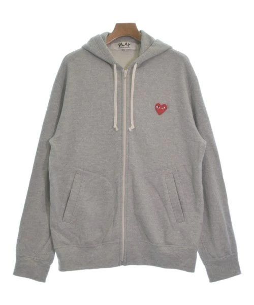 Comme des Garcons PLAY Hoodie Cotton Zip Up Inseam Pocket Plain Gray Size US XL / EU 56 / 4 - 1 Thumbnail