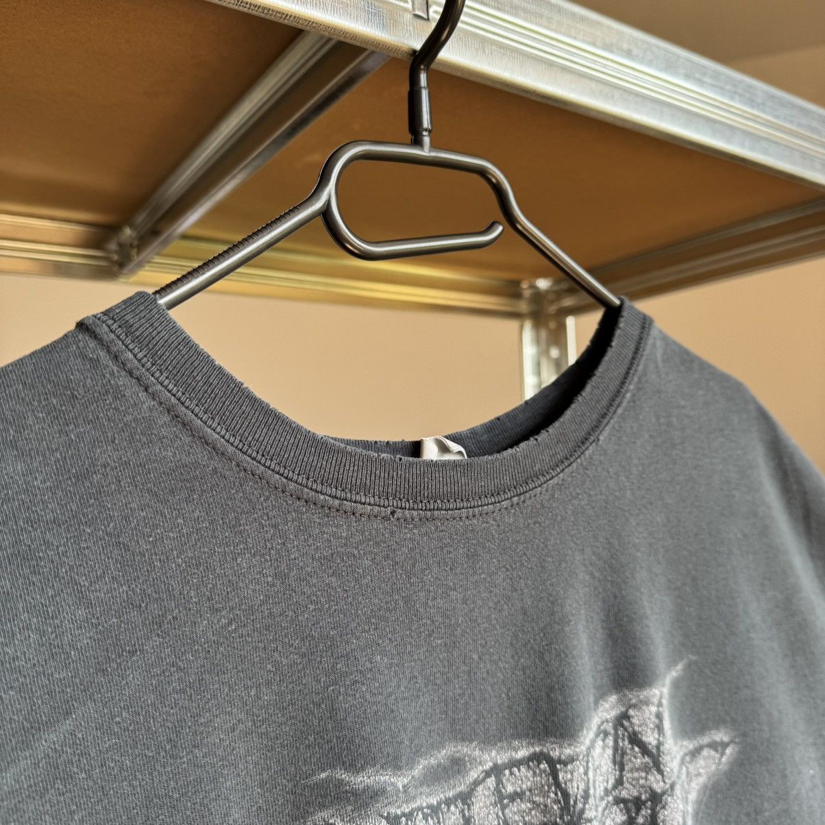 Band Tees × Japanese Brand × Vintage Vintage Not Even Blacklight German Metal Distressed Tshirt Size US XL / EU 56 / 4 - 4 Thumbnail