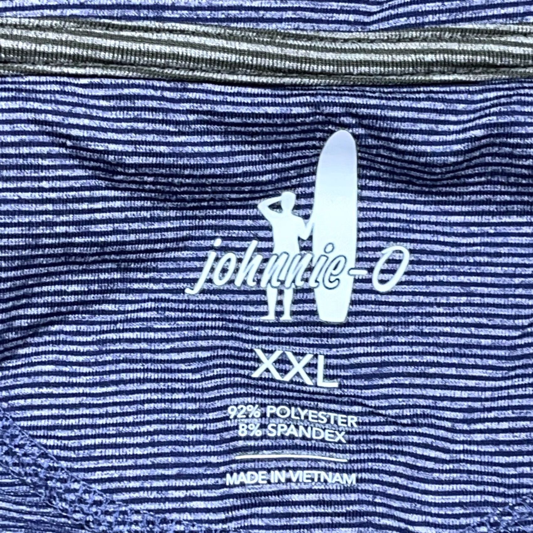 johnnie-O Johnnie-O Sweater Men 2XL Blue Striped Pullover Quarter Zip Performance Wicking Size US XXL / EU 58 / 5 - 6 Thumbnail