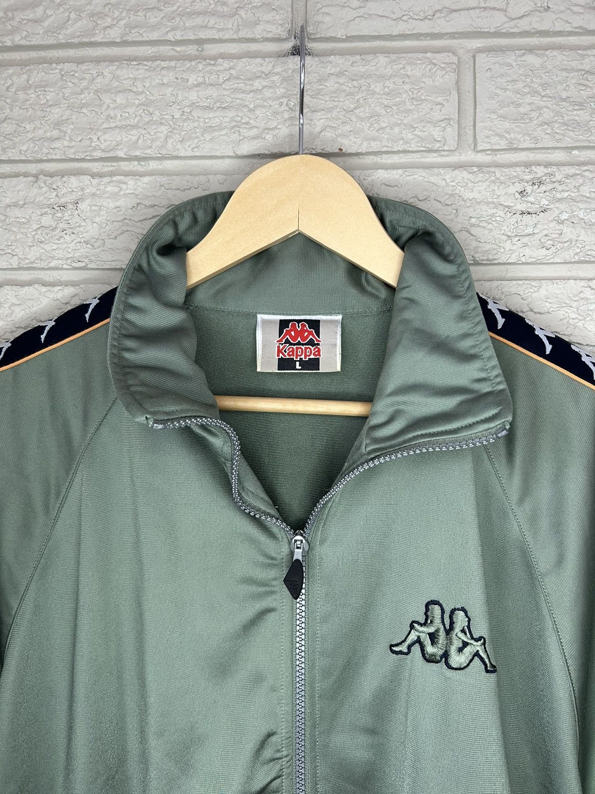 Kappa × Vintage Vintage 90s Kappa Olive Green Track Jacket Size US M / EU 48-50 / 2 - 6 Thumbnail