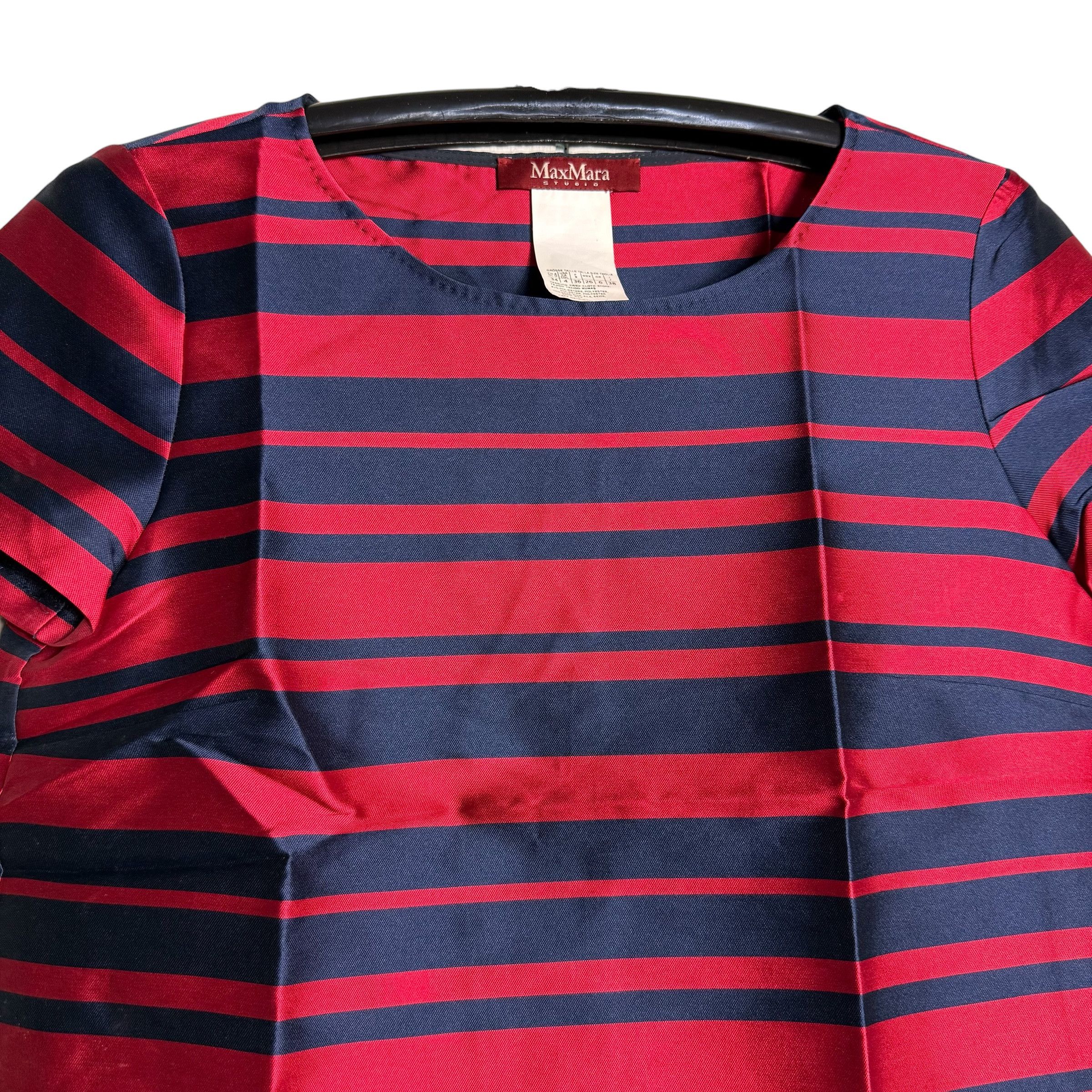 Max Mara 🔥RARE🔥Max Mara Designer Striped Top Shirt Size XS / US 0-2 / IT 36-38 - 2 Thumbnail