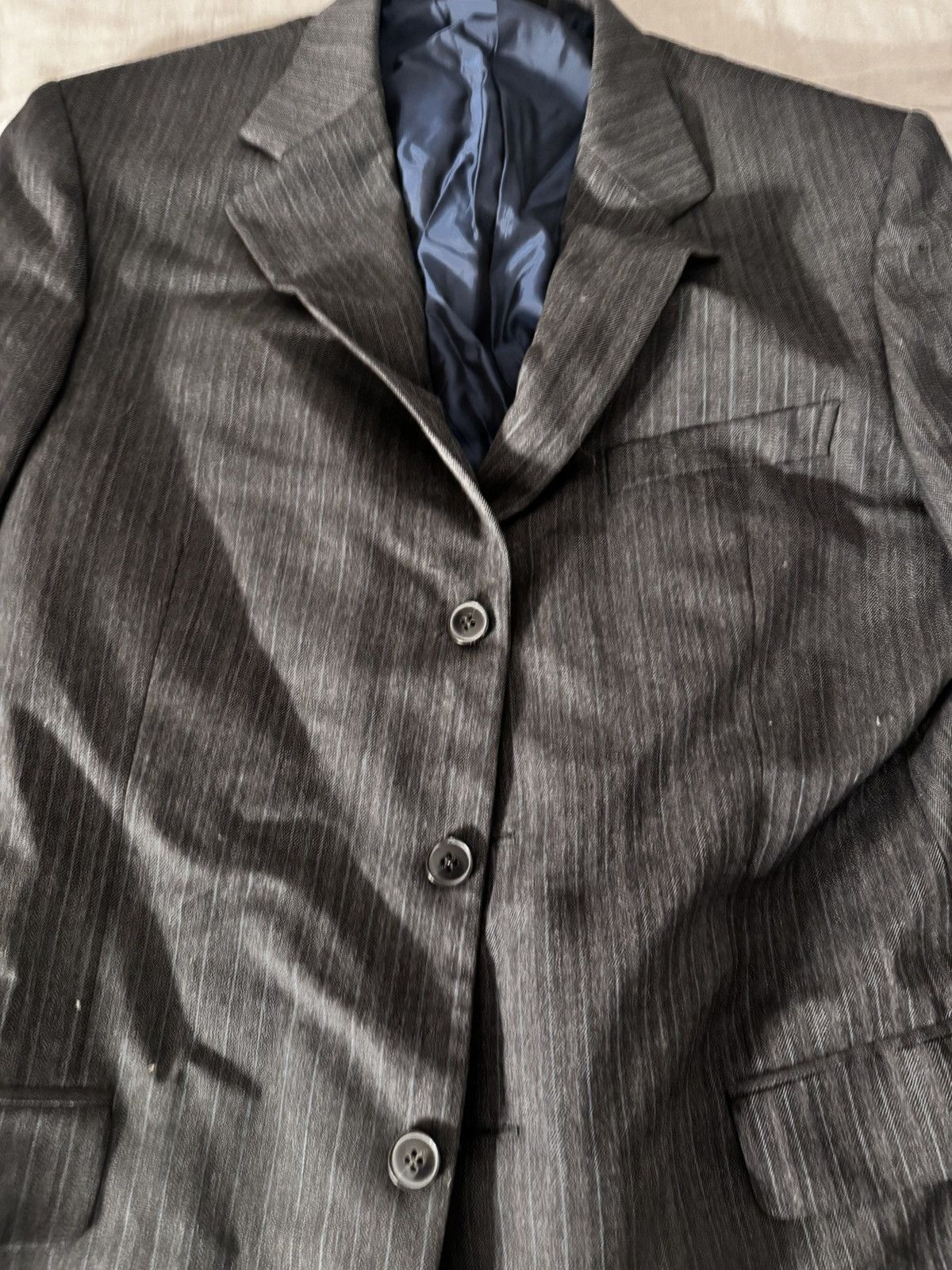 Z Zegna Z Zegna Charcoal Pinstripe Wool Suit – 2-Piece 54R / 44R US Size 44R - 2 Thumbnail