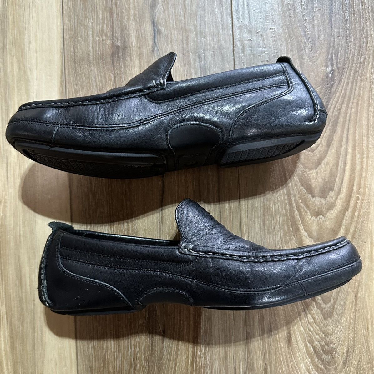 Timberland Timberland Leather Driving Slip On Style Loafers, Black, 9.5 Size US 9.5 / EU 42-43 - 2 Thumbnail