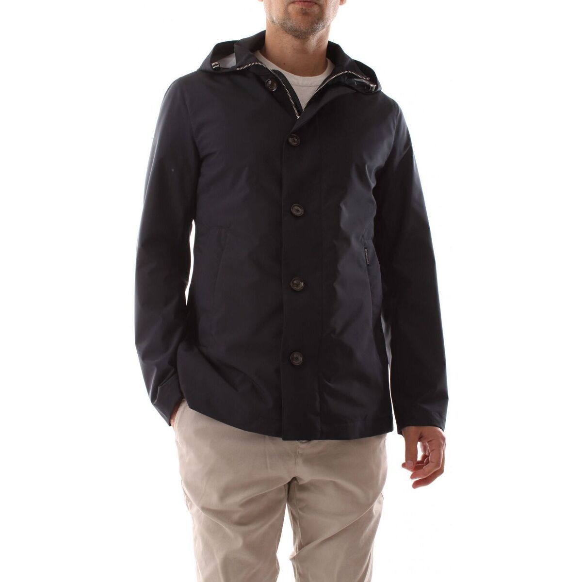 Montecore MONTECORE Italy dark blue hooded nylon jacket XL Size US XL / EU 56 / 4 - 3 Thumbnail
