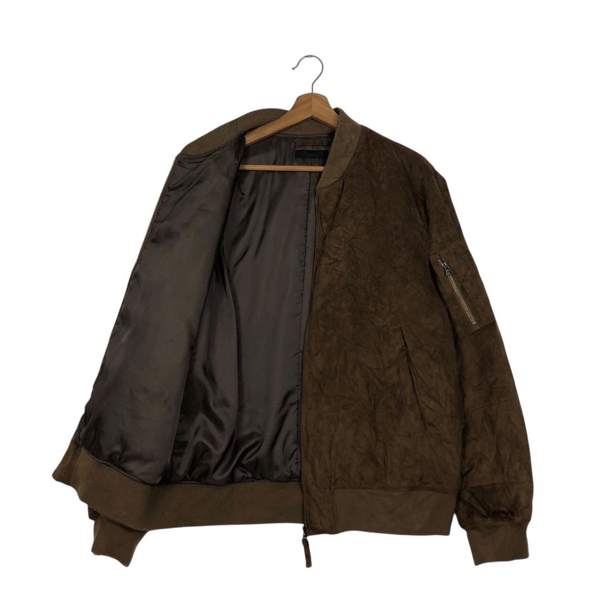 Japanese Brand 📌Rich Brown Vintage Bomber Biker Jacket Uniqlo Issey Miyake Size US XL / EU 56 / 4 - 13 Thumbnail