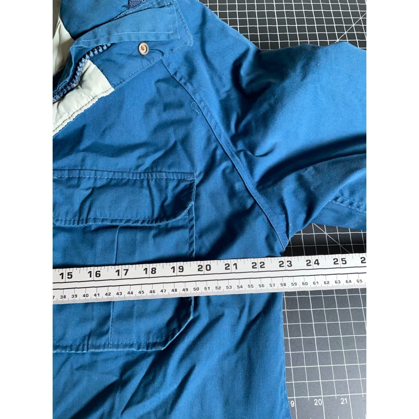 Vintage VINTAGE Woolrich Parka Jacket Mens Medium Blue Full Zip Hooded Lined Pockets Removable Hood 80s Size US M / EU 48-50 / 2 - 5 Thumbnail