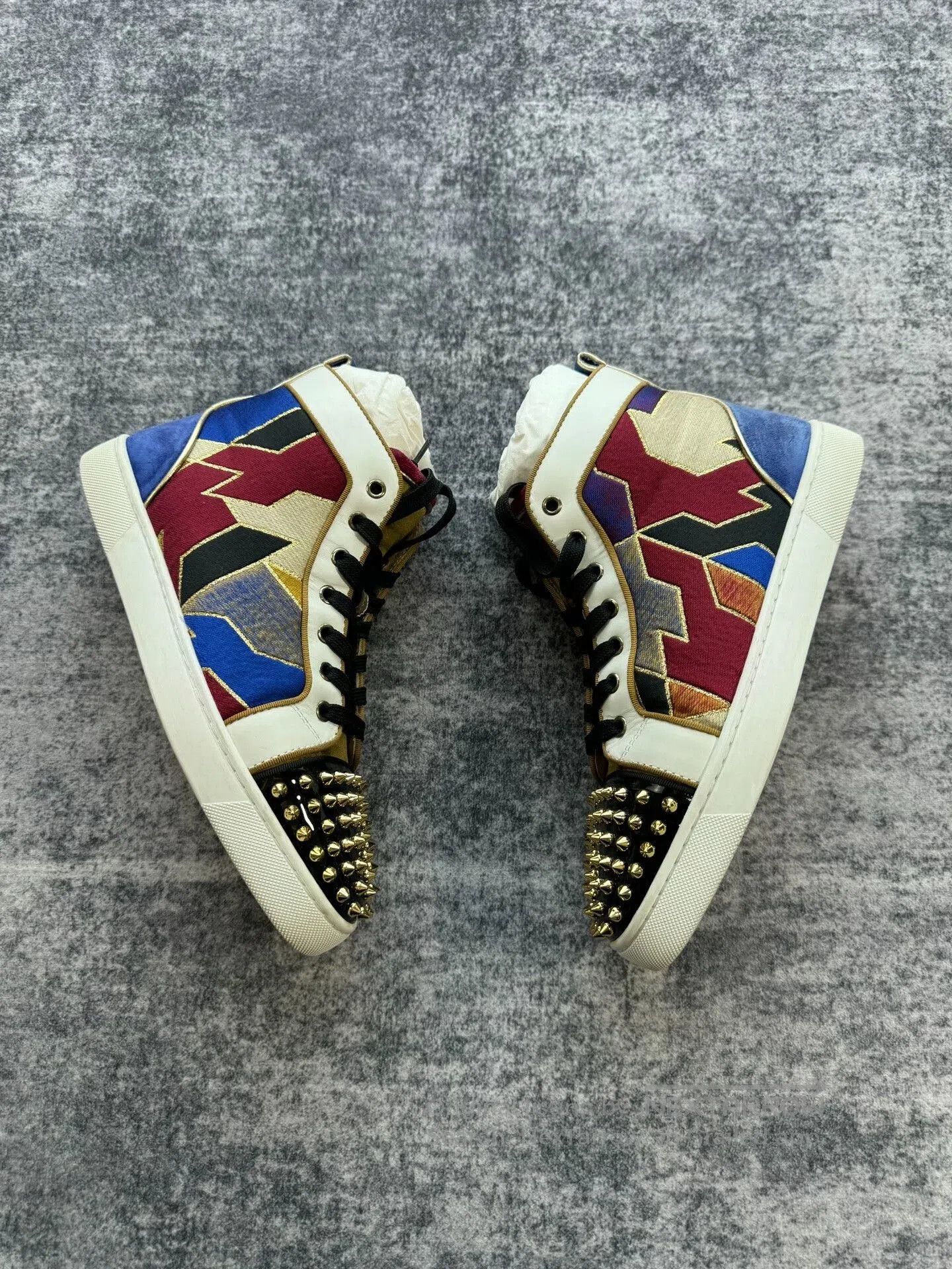 Christian Louboutin Christian Louboutin Colorful High-Top Sneakers. Size US 10.5 / IT 40.5 - 1 Thumbnail
