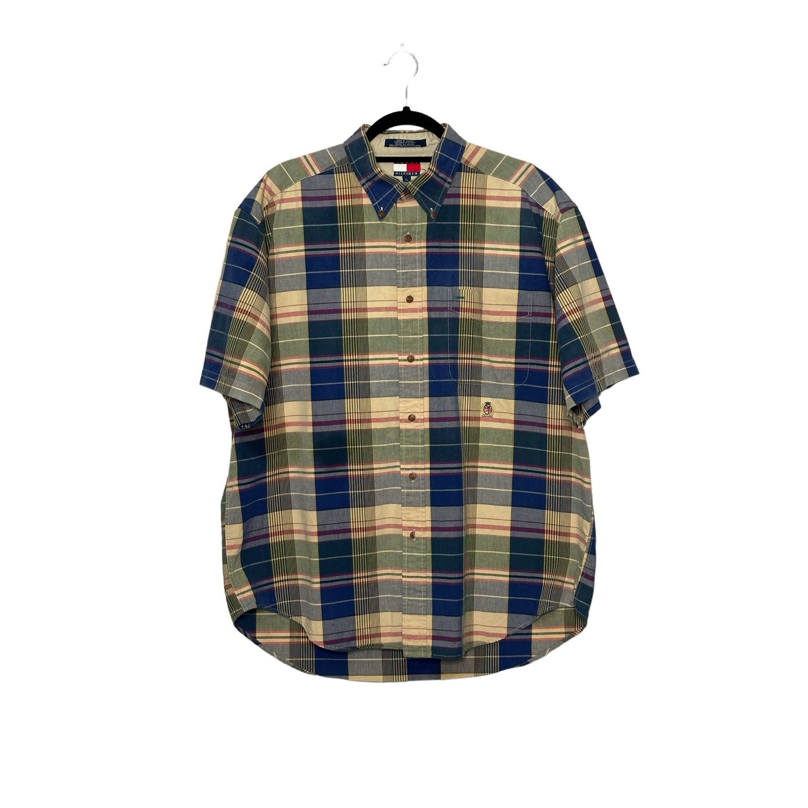 Tommy Hilfiger Tommy Hilfiger plaid short sleeves button men shirts size L Size US L / EU 52-54 / 3 - 6 Thumbnail