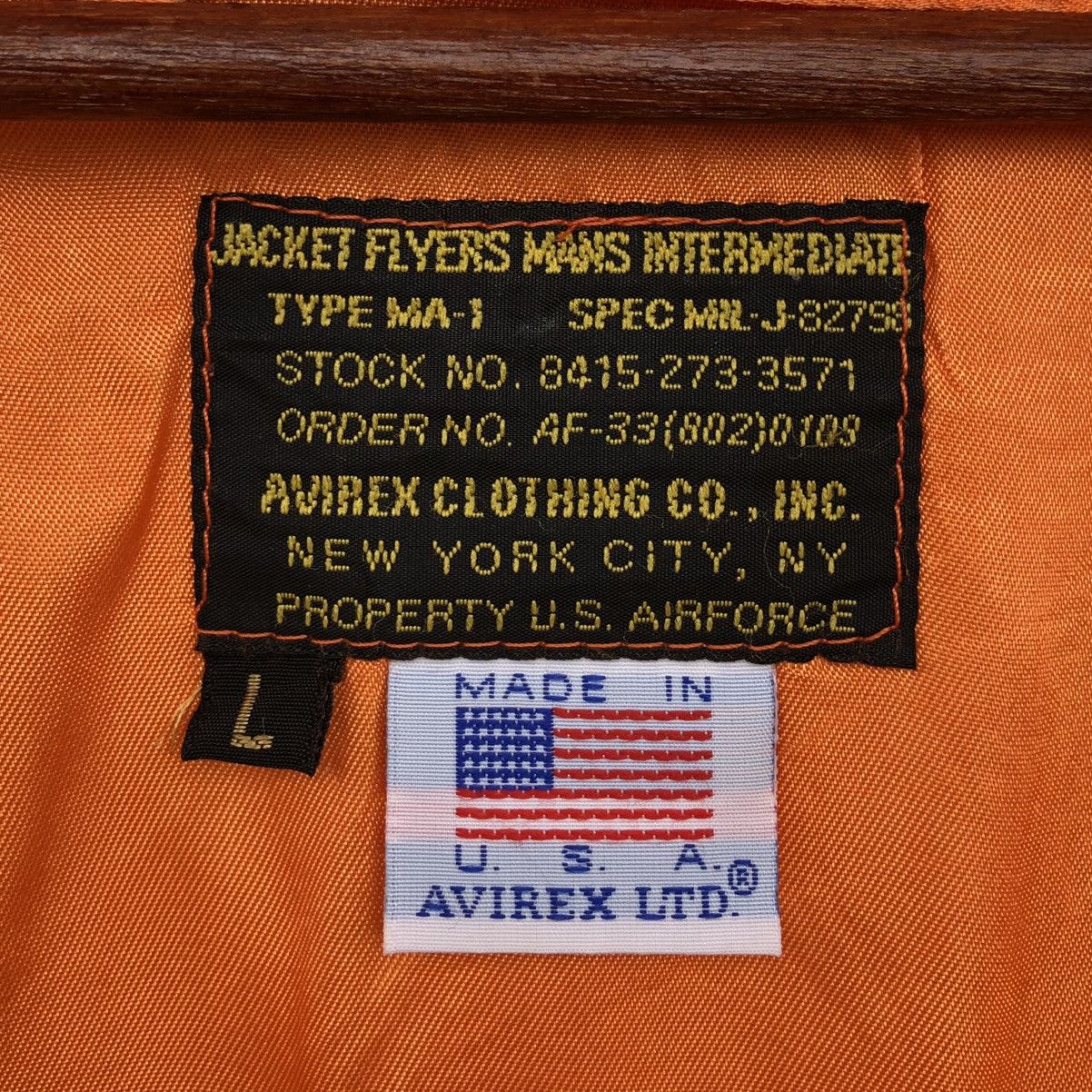 Avirex Vintage USAF MA-1 Flight Patches by Avirex Sun Faded Jacket Size US L / EU 52-54 / 3 - 19 Thumbnail