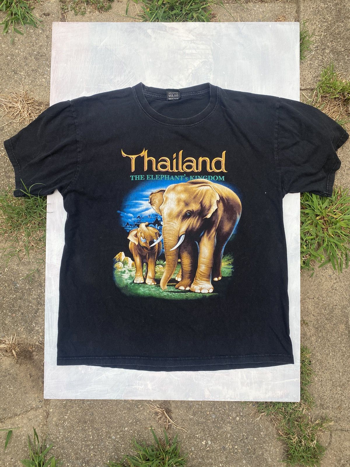 Vintage Crazy vintage Thailand elephant double sided shirt Size US L / EU 52-54 / 3 - 1 Thumbnail