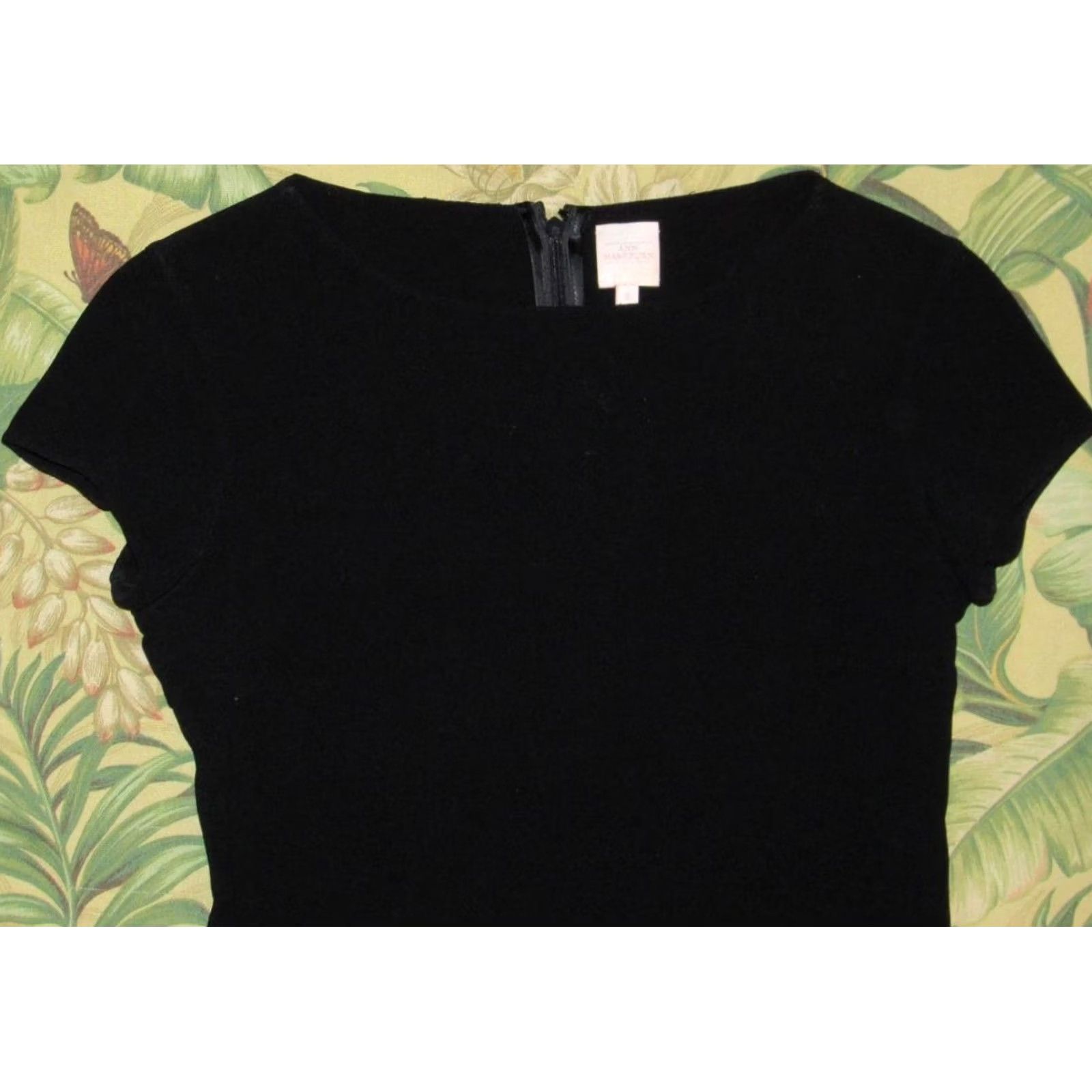 Vintage ANN MASHBURN Navy Blue Cap Sleeve Wool Sweater Dress 0 Size XS / US 0-2 / IT 36-38 - 2 Thumbnail