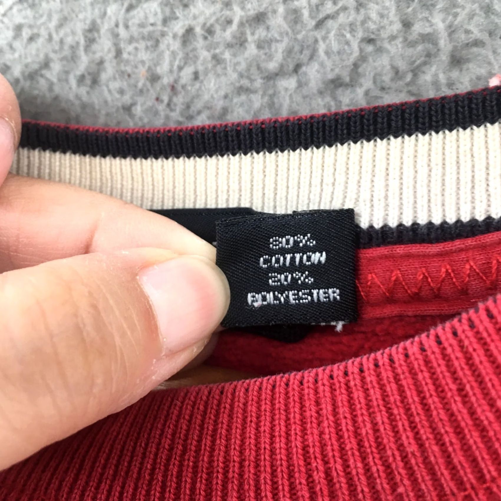 Nautica Nautica Fleece Lined Sweater Mens Large Red Cotton Blend Long Sleeve Pullover Size US L / EU 52-54 / 3 - 7 Thumbnail