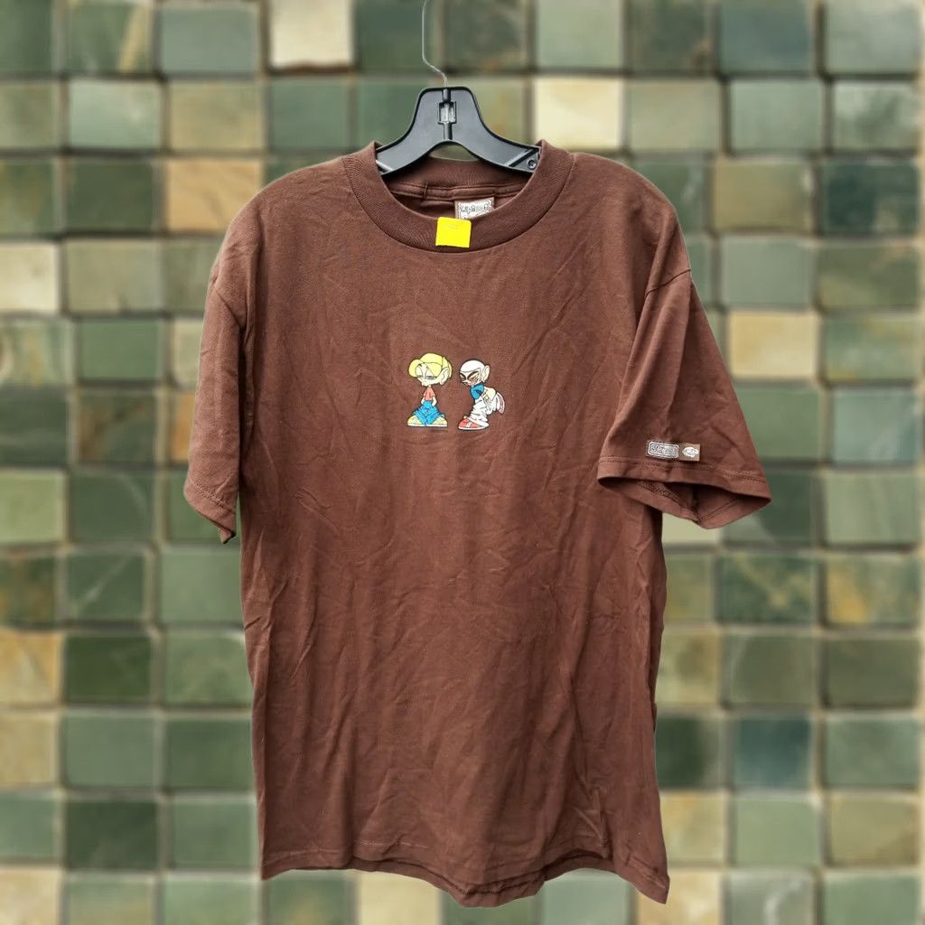 Vintage VINTAGE SKIPTOOTH SKATE SHIRT M Mens Brown Graphic Tee 90s Skateboard BMX Bike Size US M / EU 48-50 / 2 - 1 Thumbnail