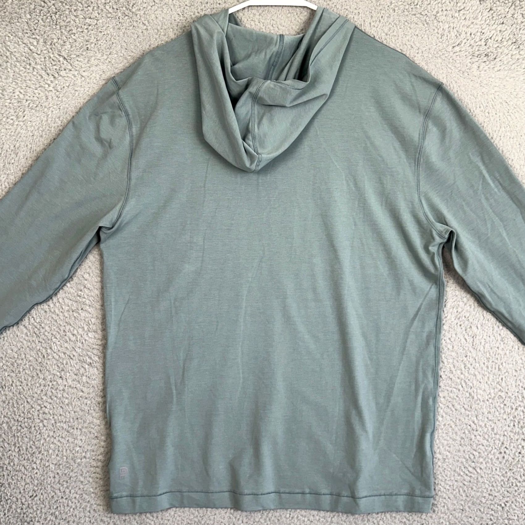 Vintage Public Rec Hoodie Mens L Blue Sweatshirt Lightweight Pima Cotton Blend Pullover Long Sleeve Breathable Casual Activewear Logo Size US L / EU 52-54 / 3 - 3 Thumbnail