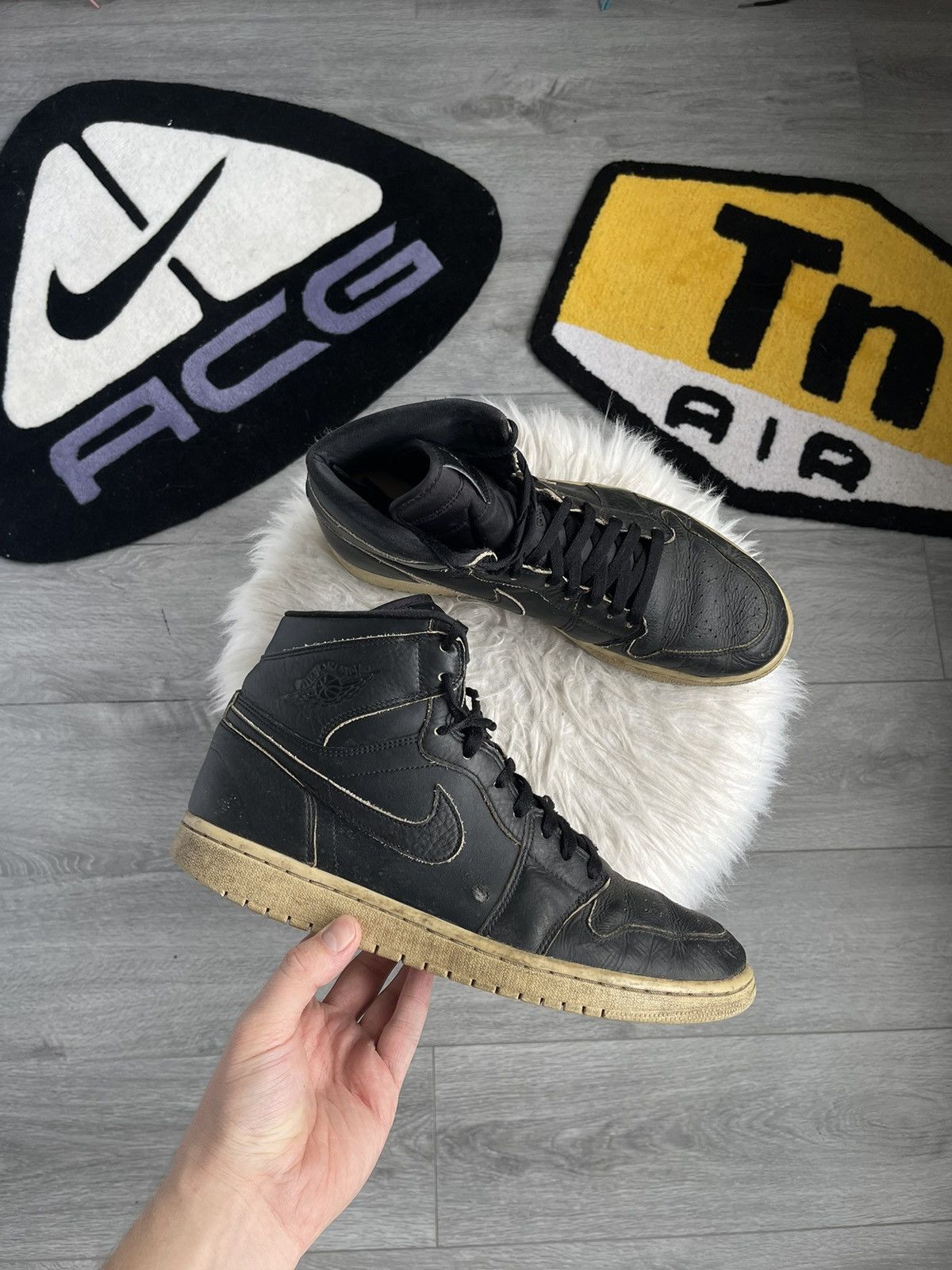 Jordan Brand Distressed JORDAN JORDAN 1 RETRO HIGH BLACK DESERT SAND Grailed