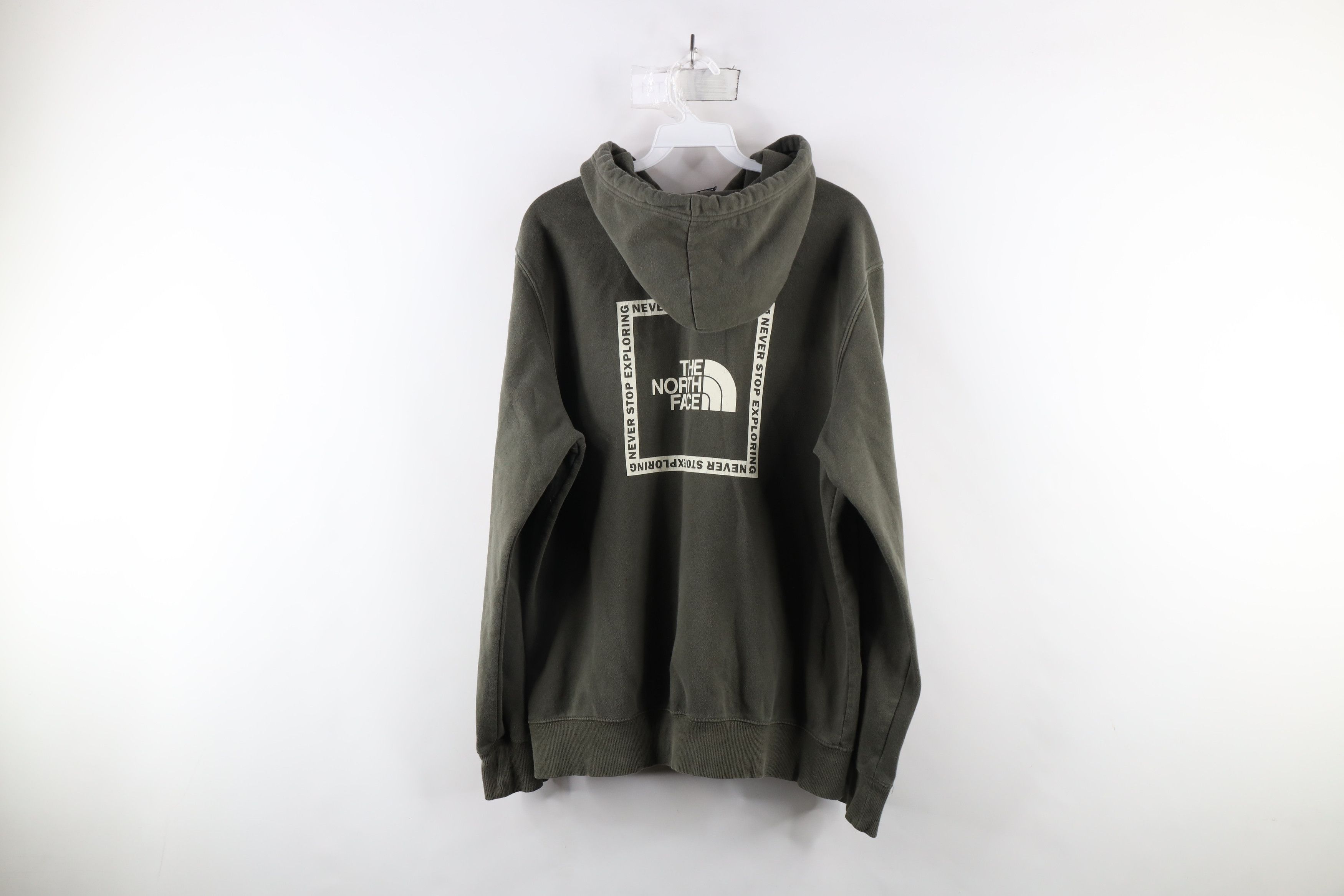 The North Face × Vintage Vintage The North Face Out Big Logo Hoodie Sweatshirt Olive Size US M / EU 48-50 / 2 - 9 Thumbnail