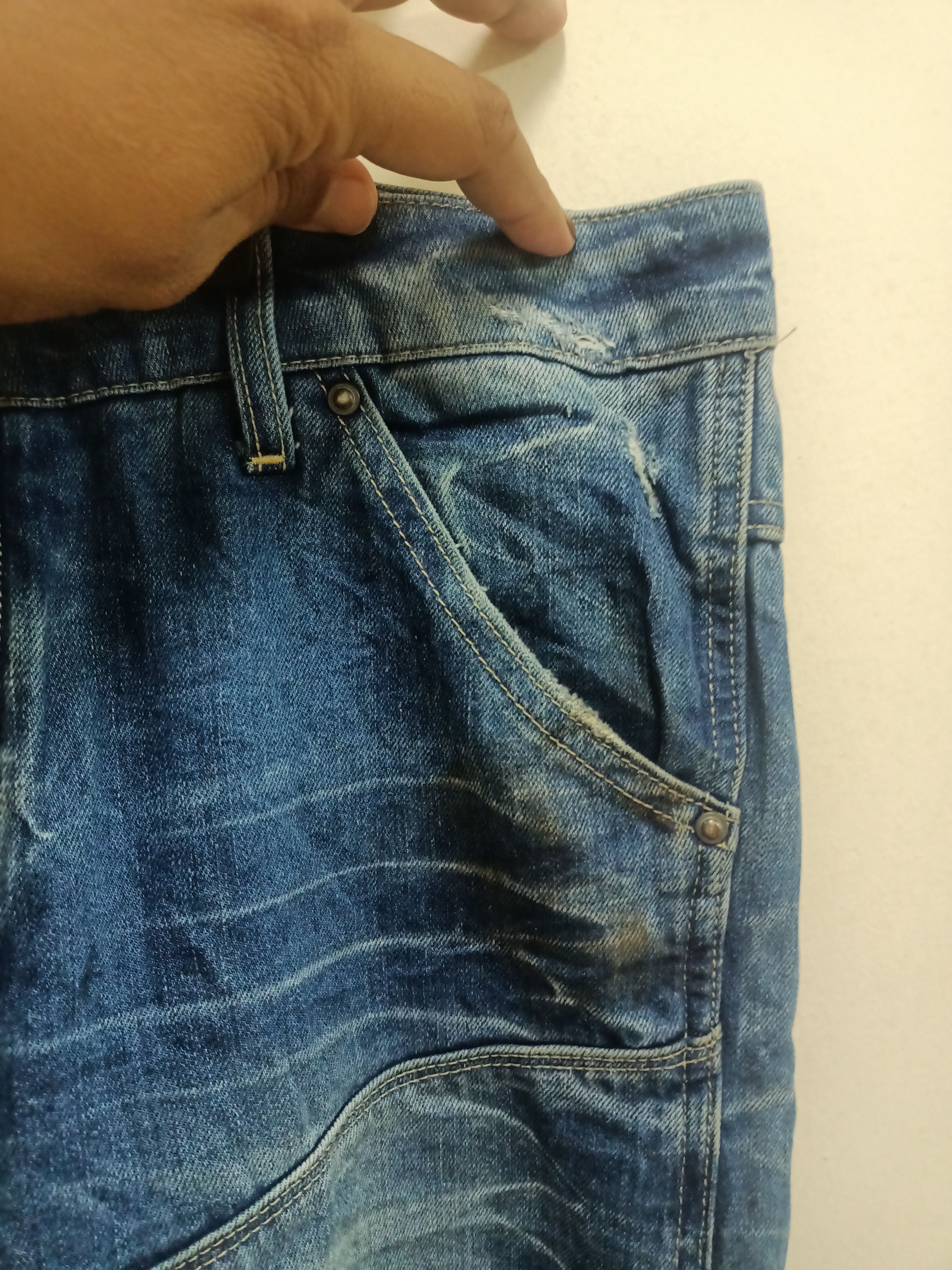 G-Star G-Star Raw Distress Rider Jeans Size US 36 / EU 52 - 3 Thumbnail