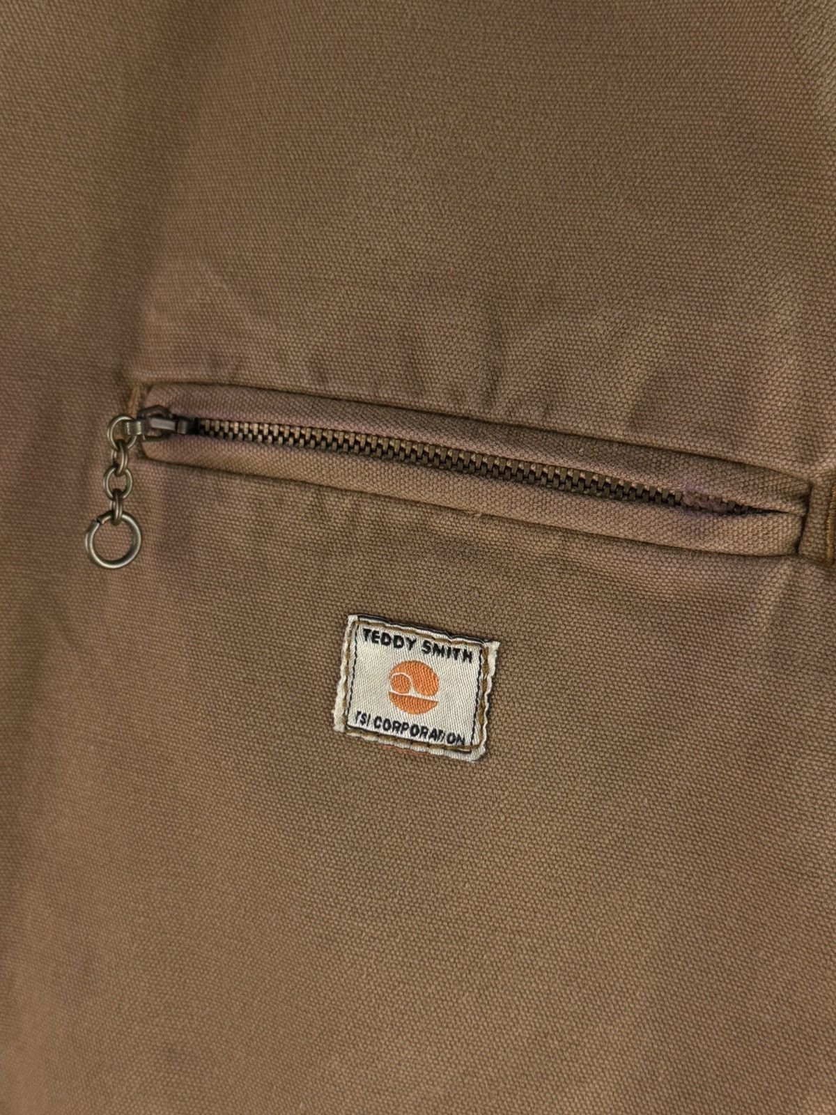 Vintage Vintage 90s Teddy Smith Work Canvas Boxy Jacket (Carhartt) Size US L / EU 52-54 / 3 - 3 Thumbnail