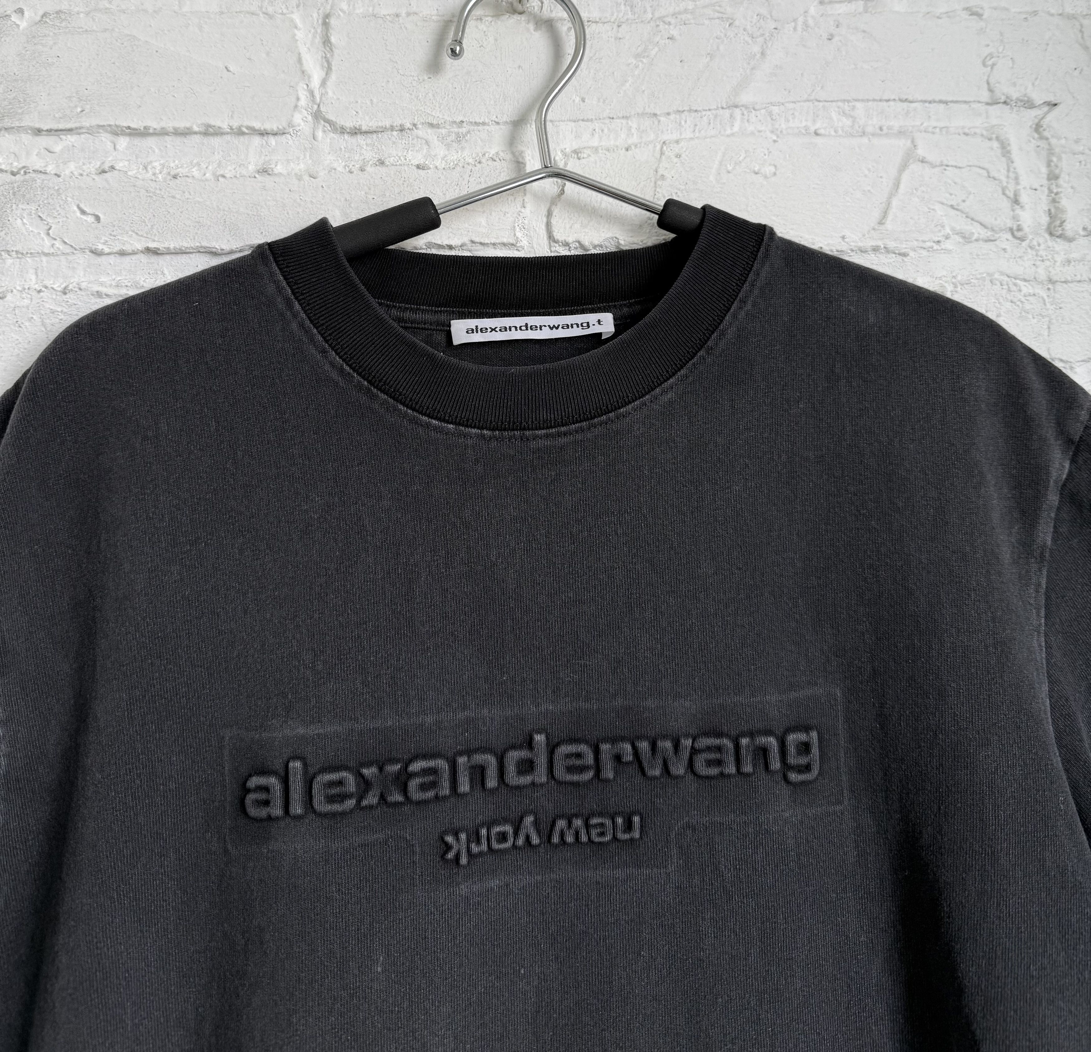 Alexander Wang Alexander Wang Stone Washed Embossed logo oversized t-shirt Size US M / EU 48-50 / 2 - 2 Thumbnail