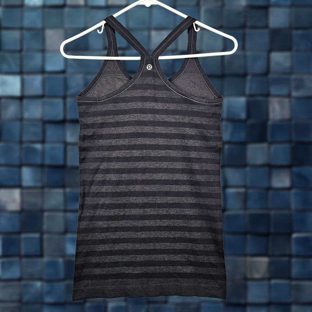 Lululemon Lululemon Tank Top Women's Black and Grey Striped Racerback Size 6 Activewear Top Casual Shirt Size M / US 6-8 / IT 42-44 - 1 Thumbnail
