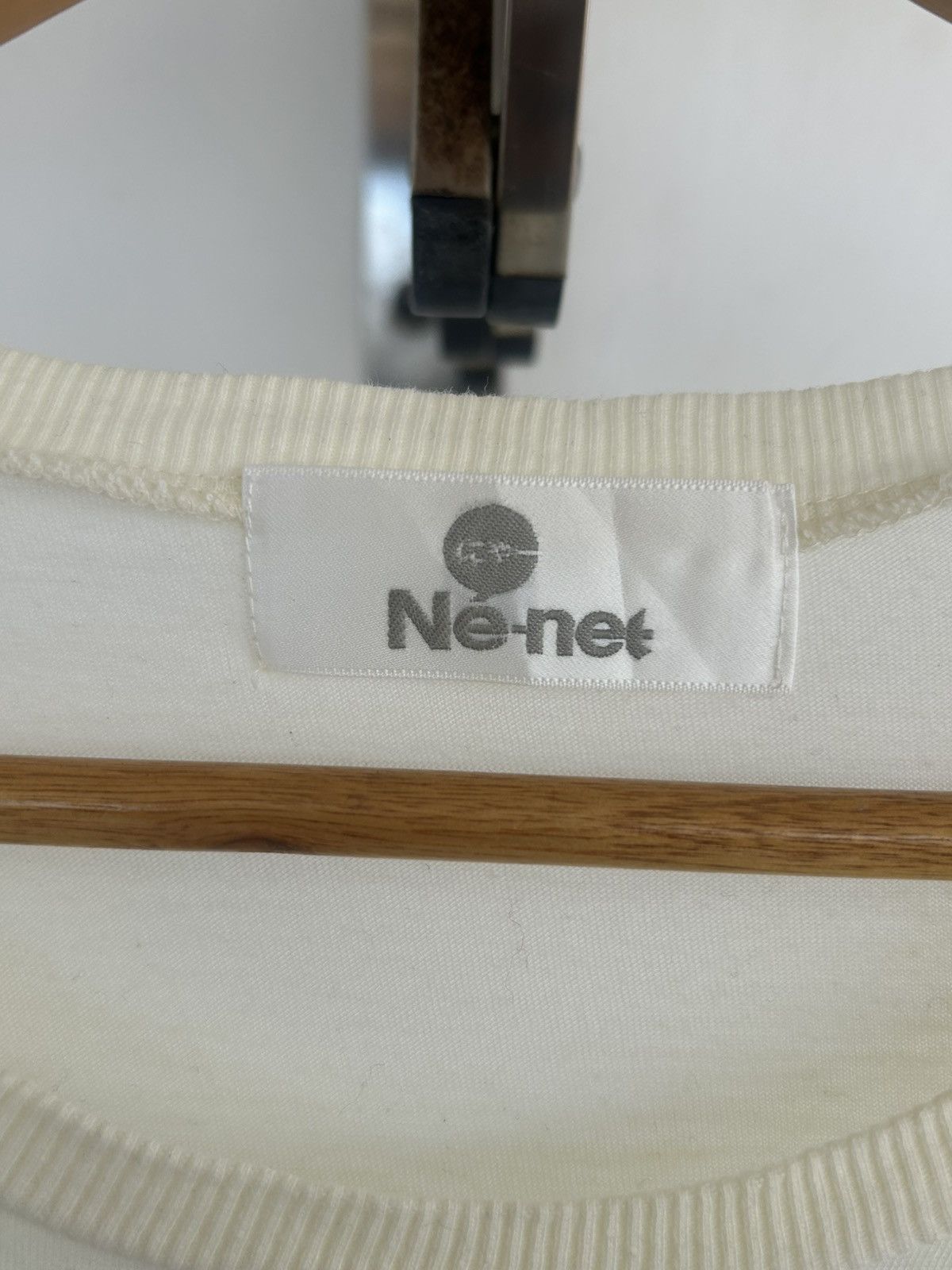 Ne-Net Issey Miyake Vintage Cream Front Hit Tee Size US M / EU 48-50 / 2 - 5 Thumbnail