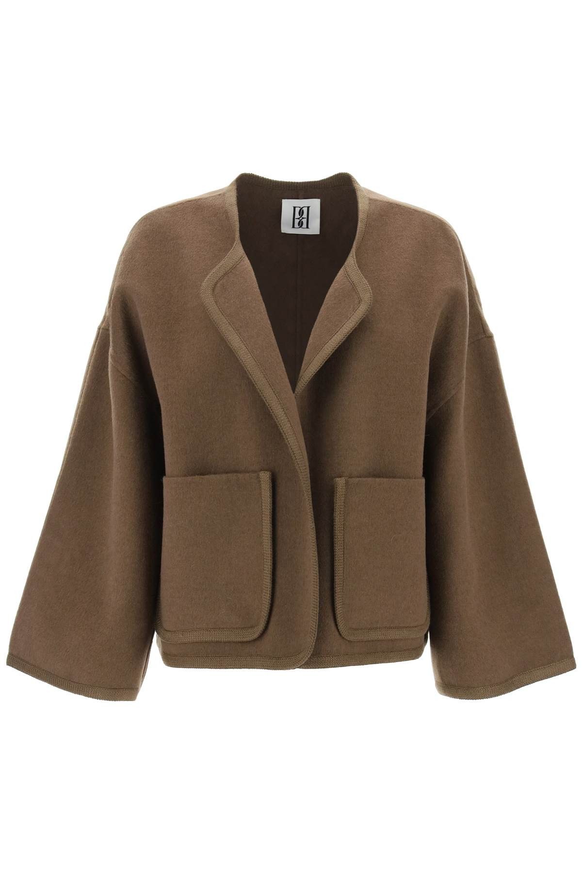 image of By Malene Birger Double-Faced Wool Jacquie Jacket In Italian in Marrone, Women's (Size 2XS)
