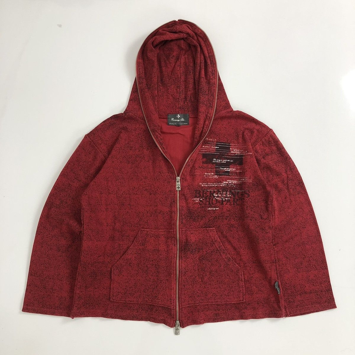 BERNINGS SHO 2000s Bernings Sho Asymmetric Grunge Lgb Cross Goa ZipHoodie Size US L / EU 52-54 / 3 - 2 Thumbnail