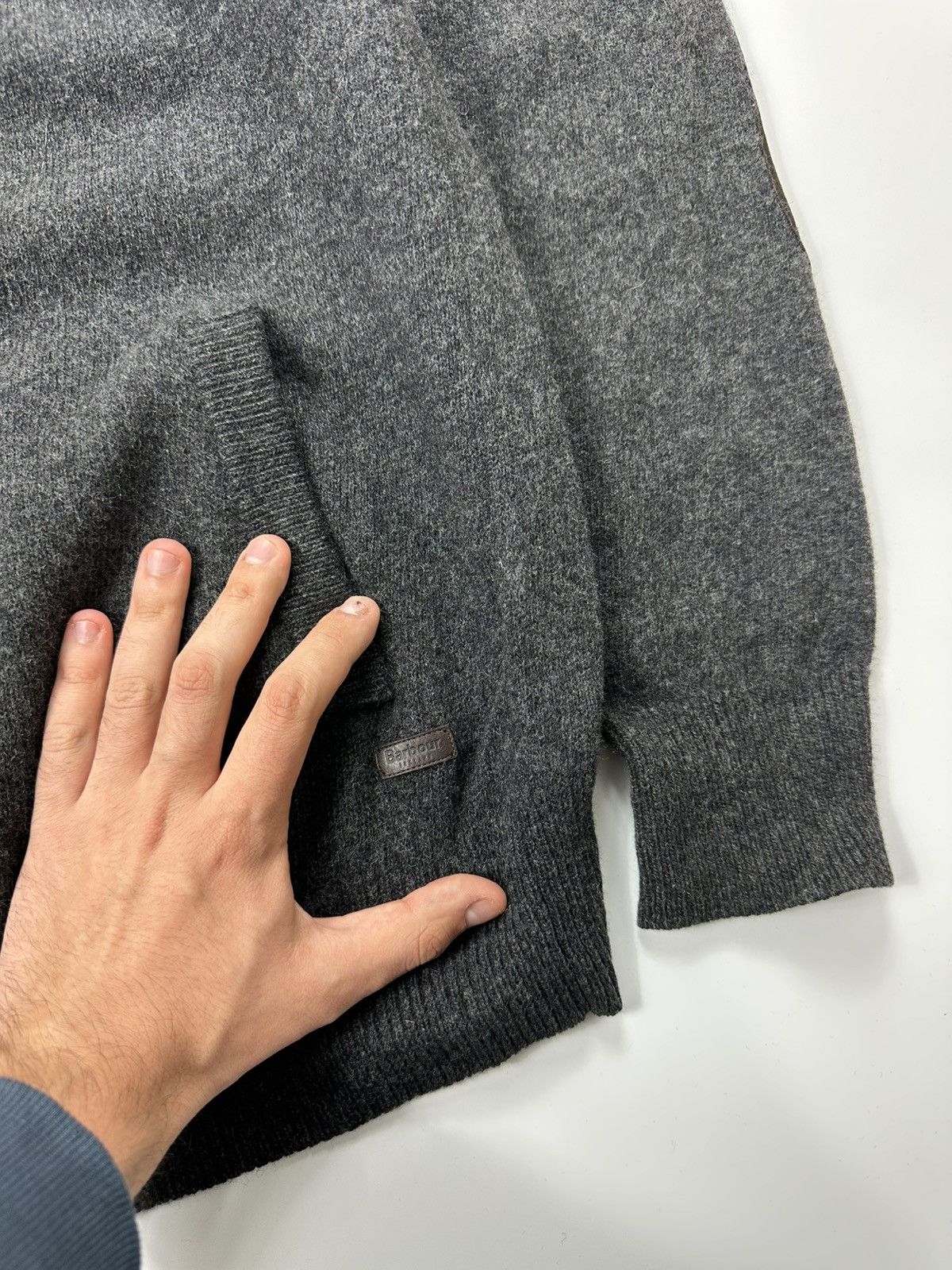 Barbour Barbour Wool Zip Sweater Men's Gray Size US XL / EU 56 / 4 - 7 Thumbnail