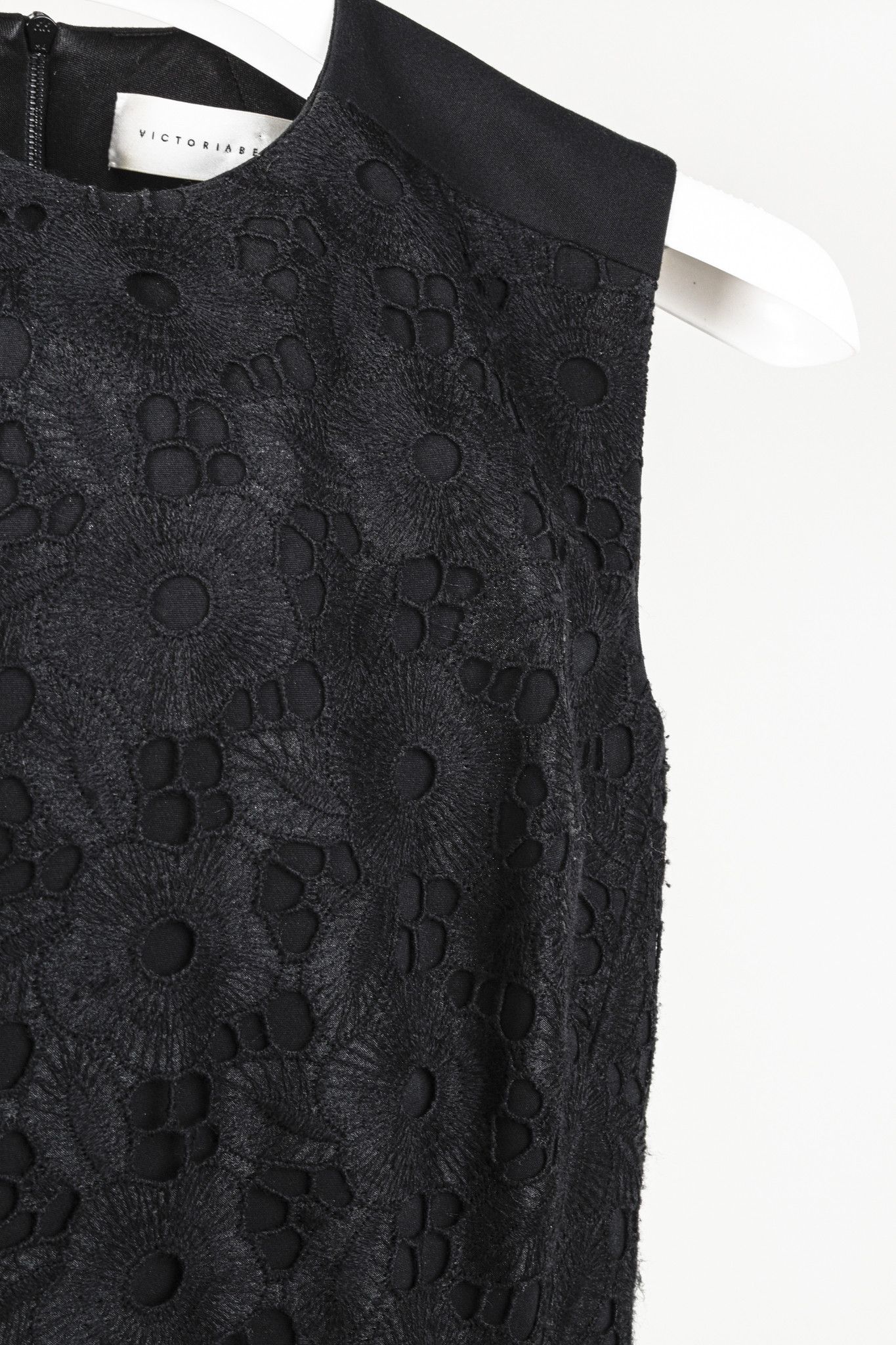 Victoria Beckham Victoria Beckham Black Guipure-Lace Contrast Dress Size S / US 4 / IT 40 - 4 Thumbnail