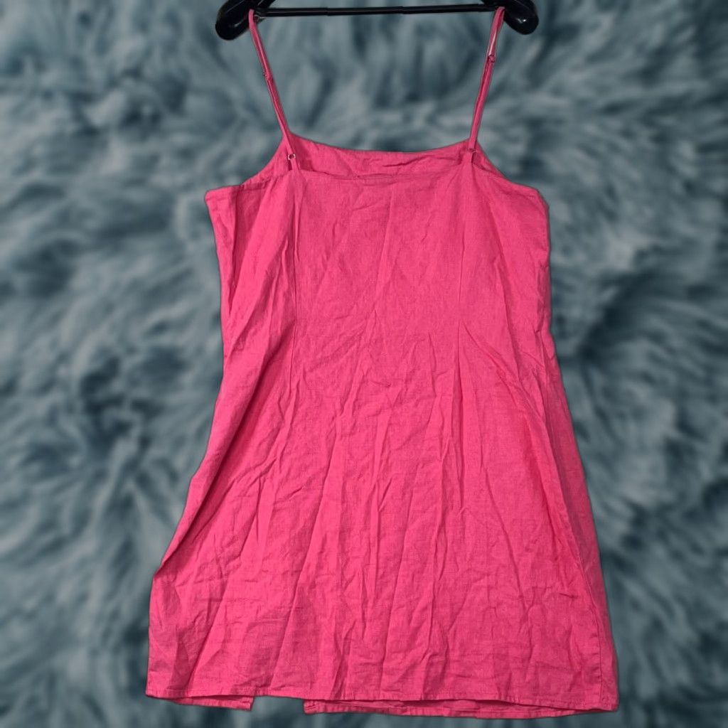 Vintage Only Linen Blend Top Cami Women Size XL Spaghetti Traps Pink Size XL / US 12-14 / IT 48-50 - 1 Thumbnail