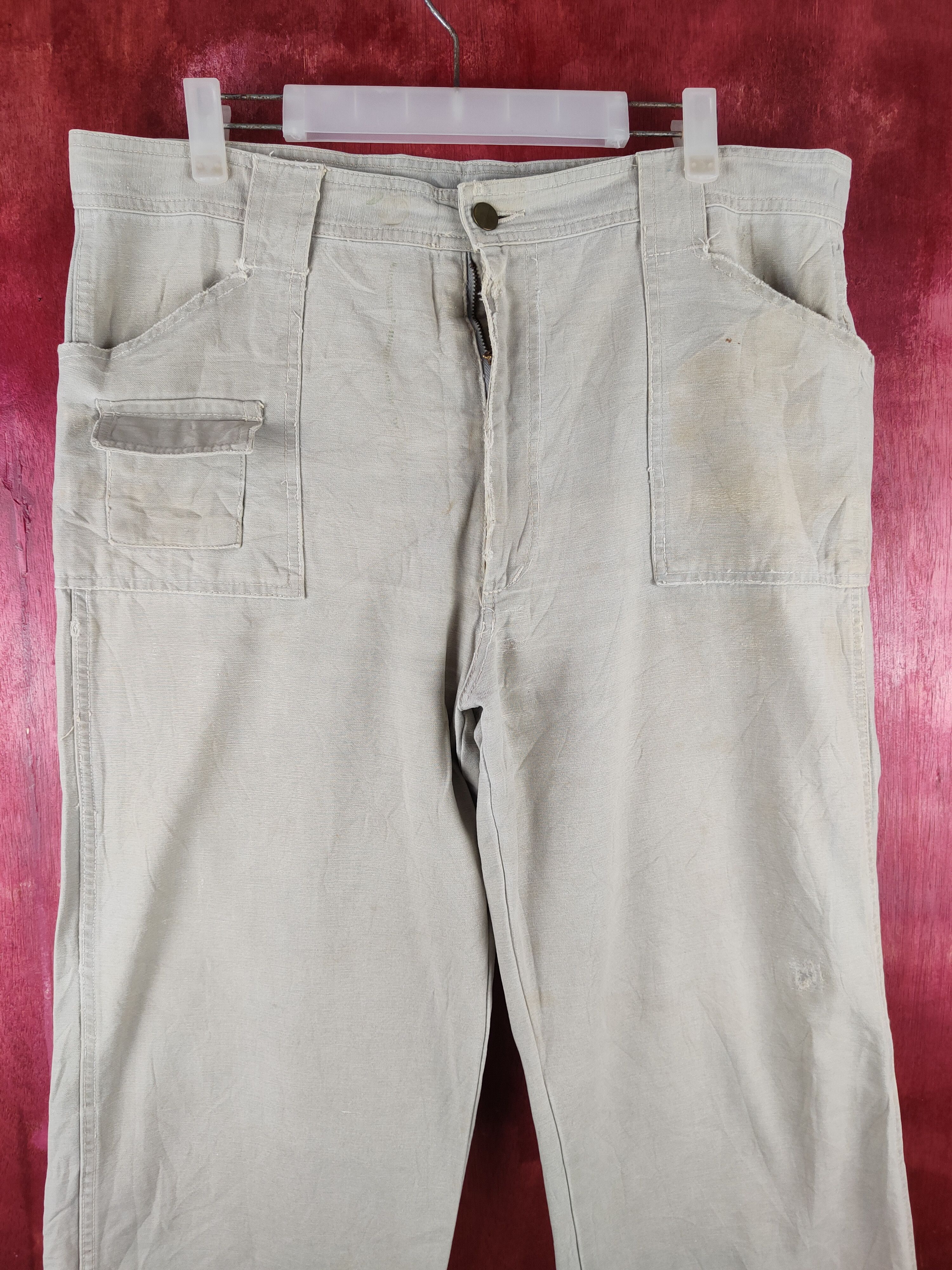 Japanese Brand Evenriver Beige Multipocket BUSH Pants N#S40 Size US 36 / EU 52 - 2 Thumbnail