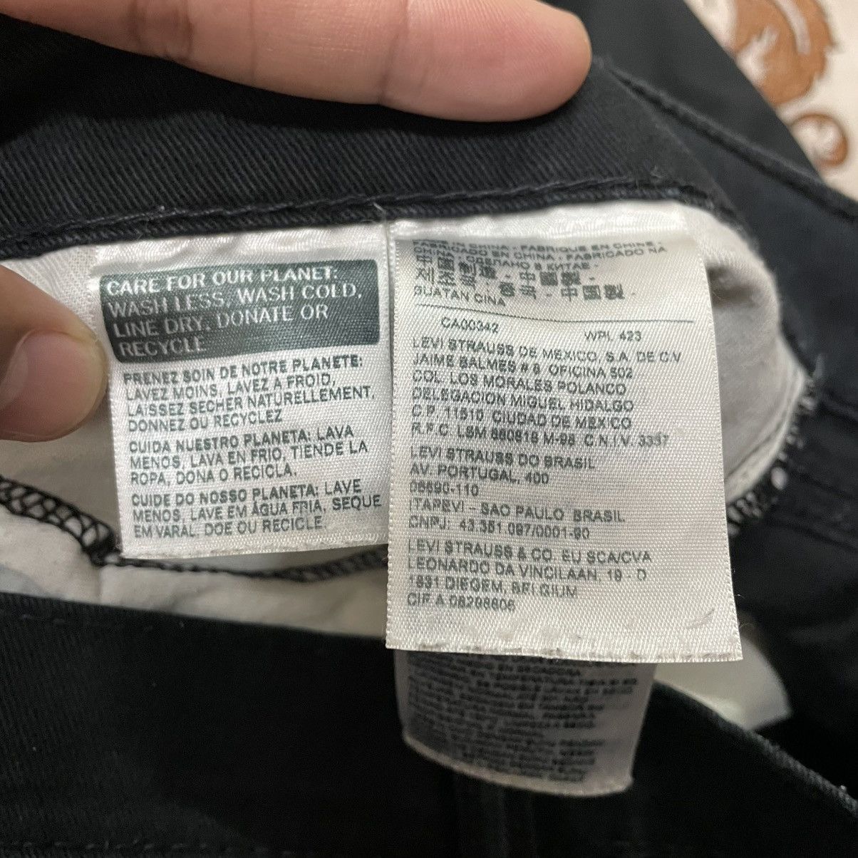 Levi's Vintage Clothing 🔥Vintage Levis 505 Super Black Straight Distress Denim Jeans Size US 35 - 14 Thumbnail
