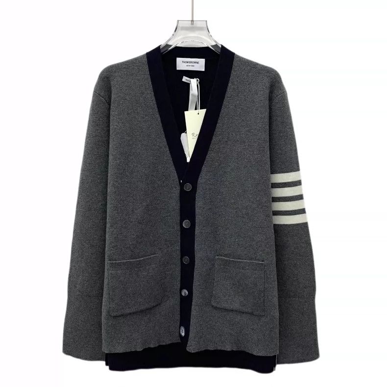 Thom Browne Thom Browne size2 Single panel long sleeve knit cardigan Size US M / EU 48-50 / 2 - 1 Thumbnail