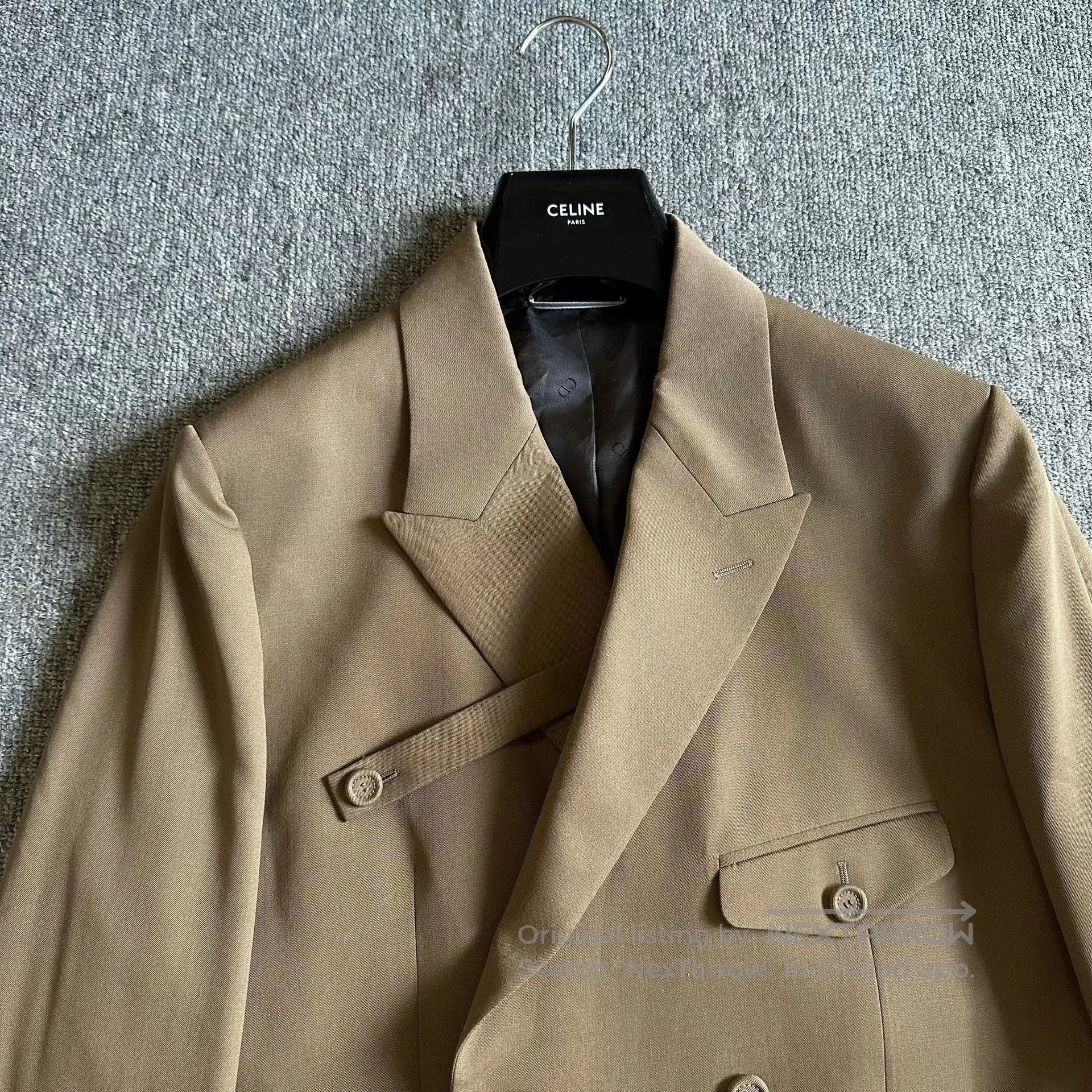 Dior Dior Brown Peak Lapel Double-Breasted Wool Blazer. Size US L / EU 52-54 / 3 - 2 Thumbnail