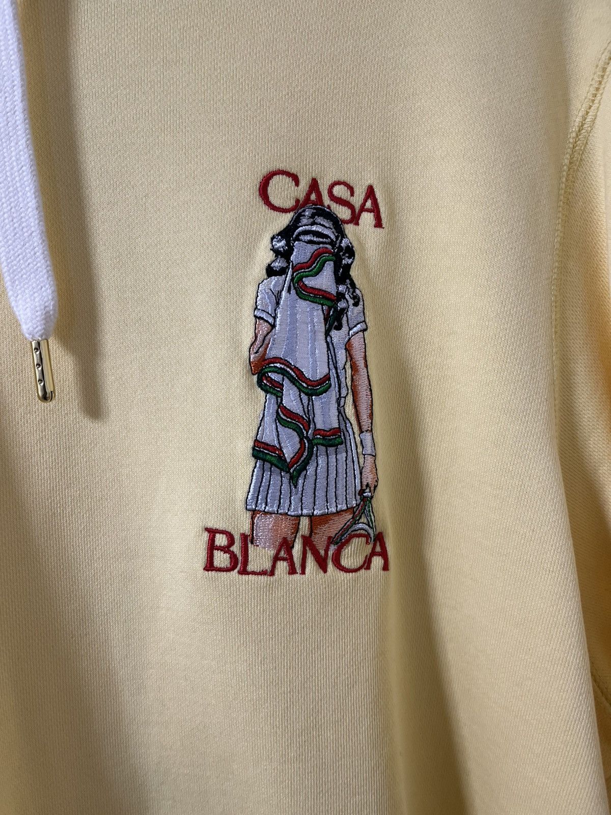 Casablanca Casablanca Yellow Embroidered Sweatshirt Tennis Girl XXL Size US XXL / EU 58 / 5 - 2 Thumbnail