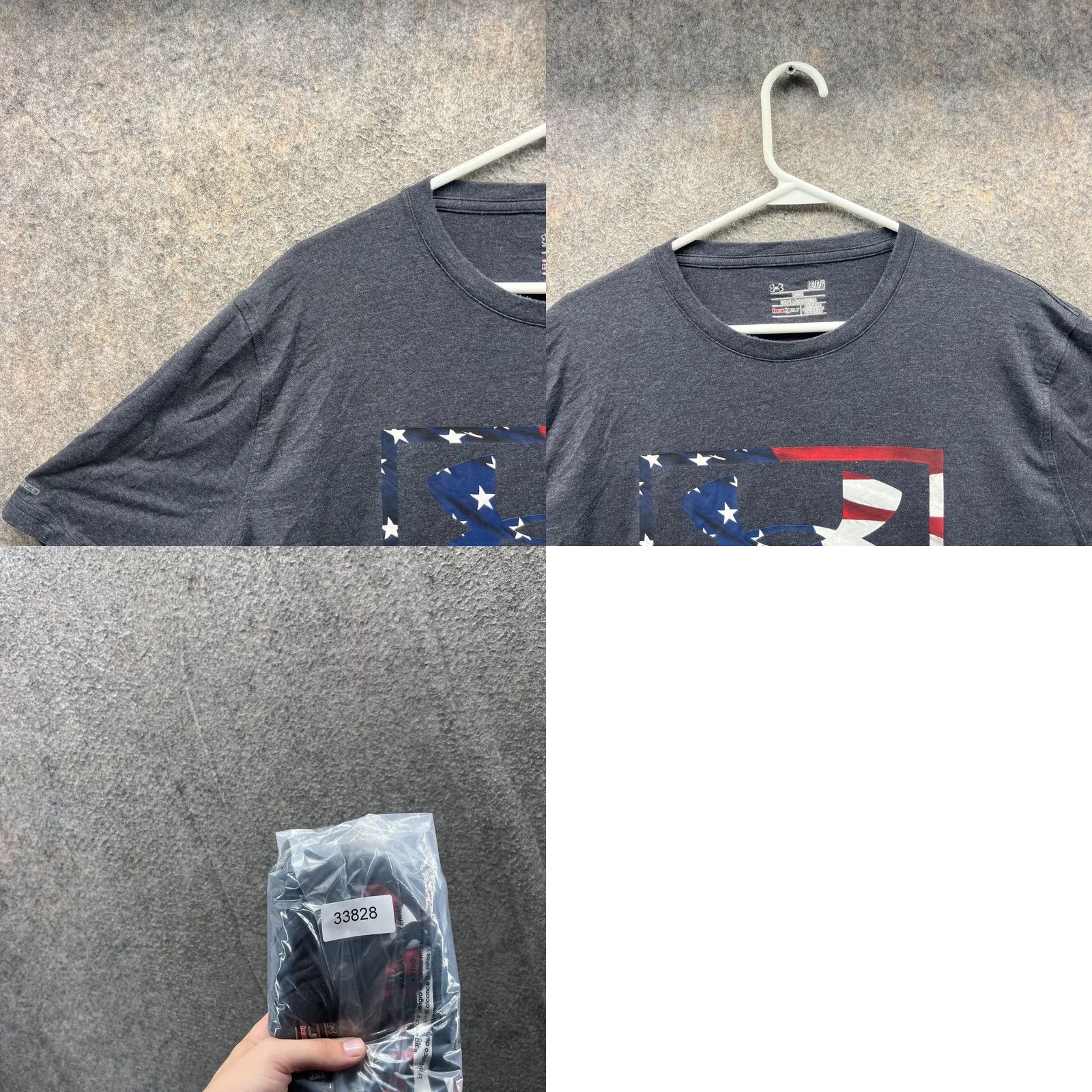 Under Armour Under Armour Shirt Mens Large Black HeatGear USA Flag Graphic Tee Size US L / EU 52-54 / 3 - 8 Thumbnail