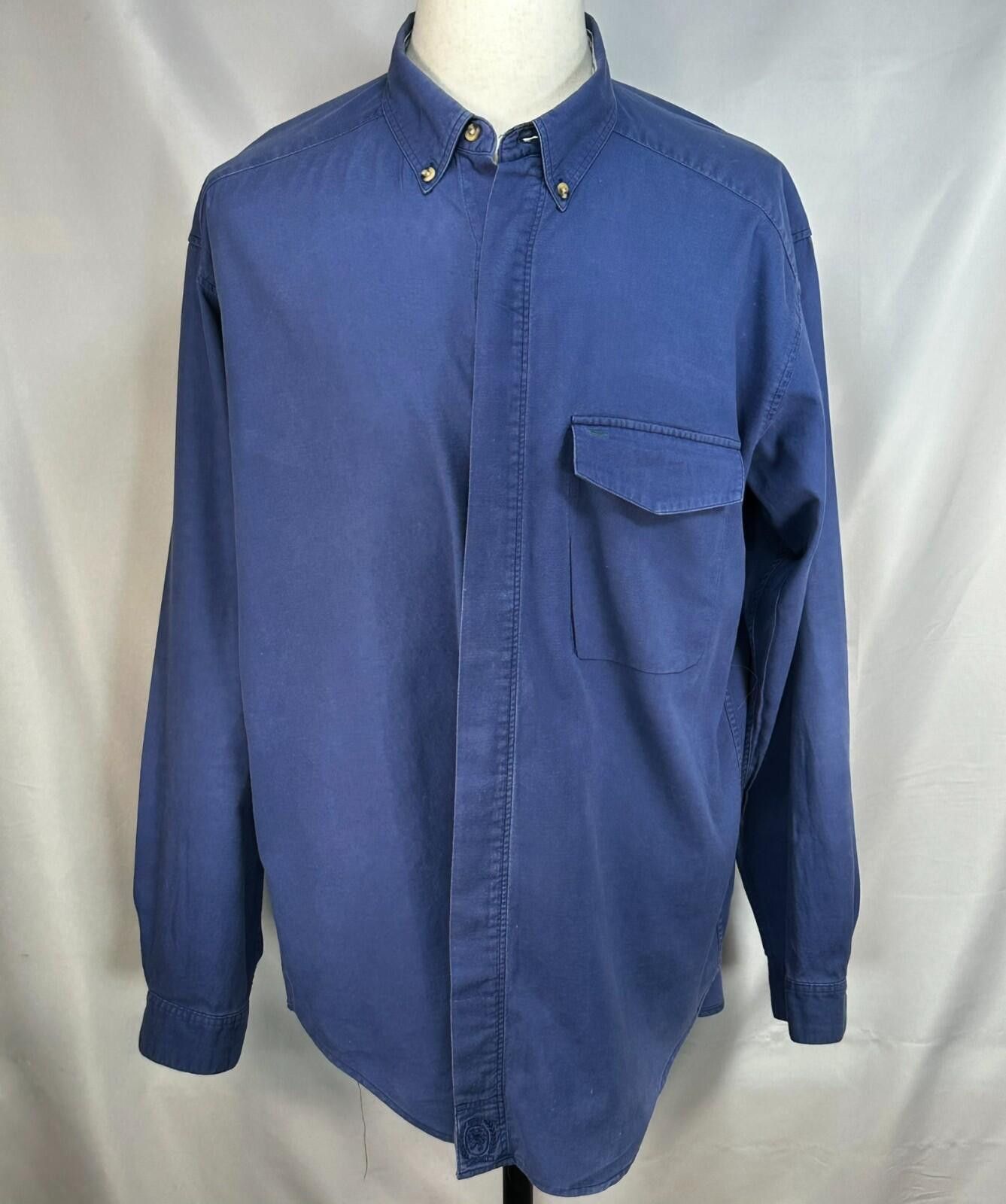 Tommy Hilfiger Tommy Hilfiger 100% Cotton Pocketed Oxford Blue Mens XL Size US XL / EU 56 / 4 - 1 Thumbnail