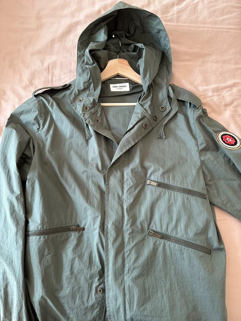 Yves Saint Laurent Yves Saint Laurent Lightweight Military Jacket with Hood-2 Size US M / EU 48-50 / 2 - 7 Thumbnail
