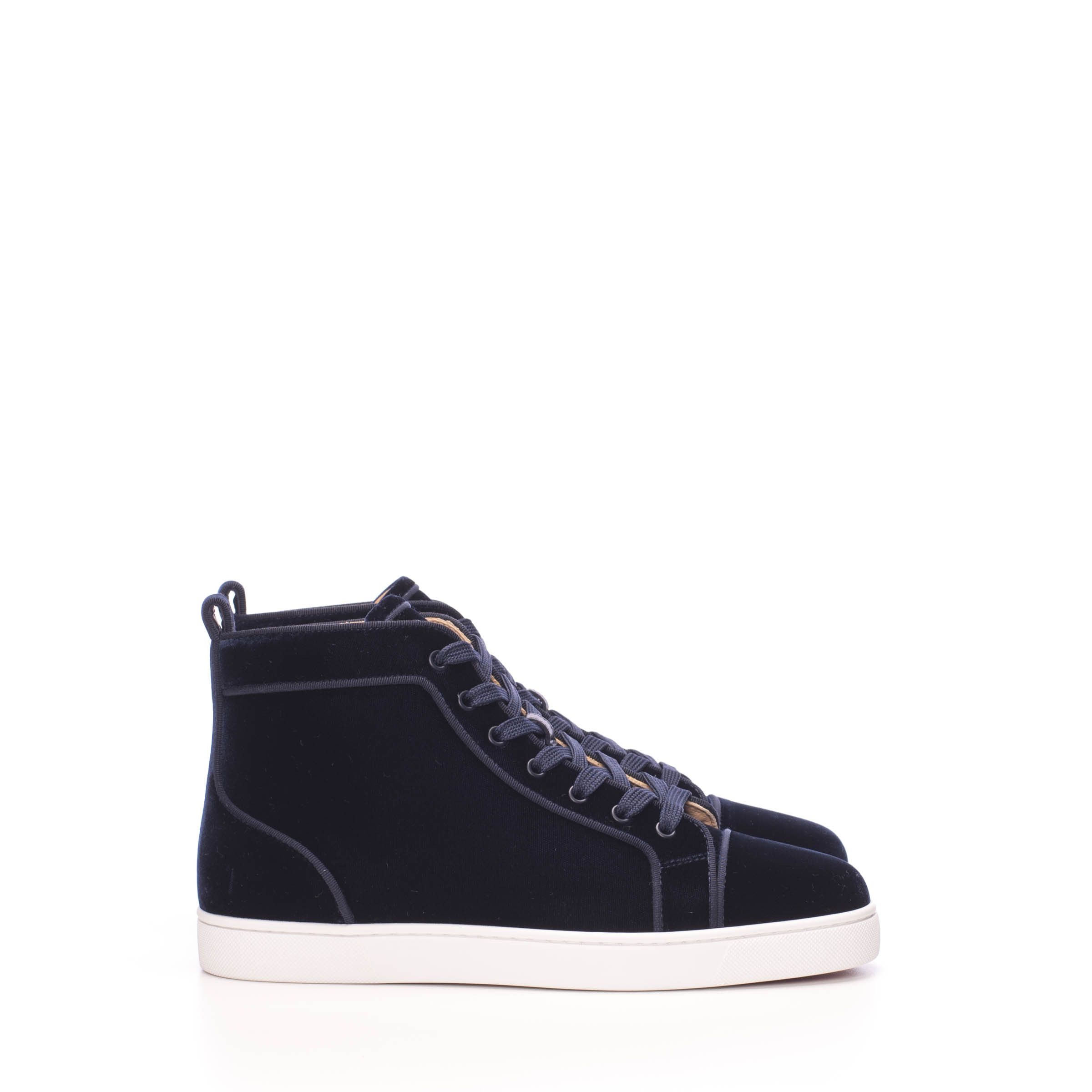 Christian Louboutin Hightop Sneakers Louis Orlato Velvet Size US 6.5 / EU 39-40 - 8 Thumbnail