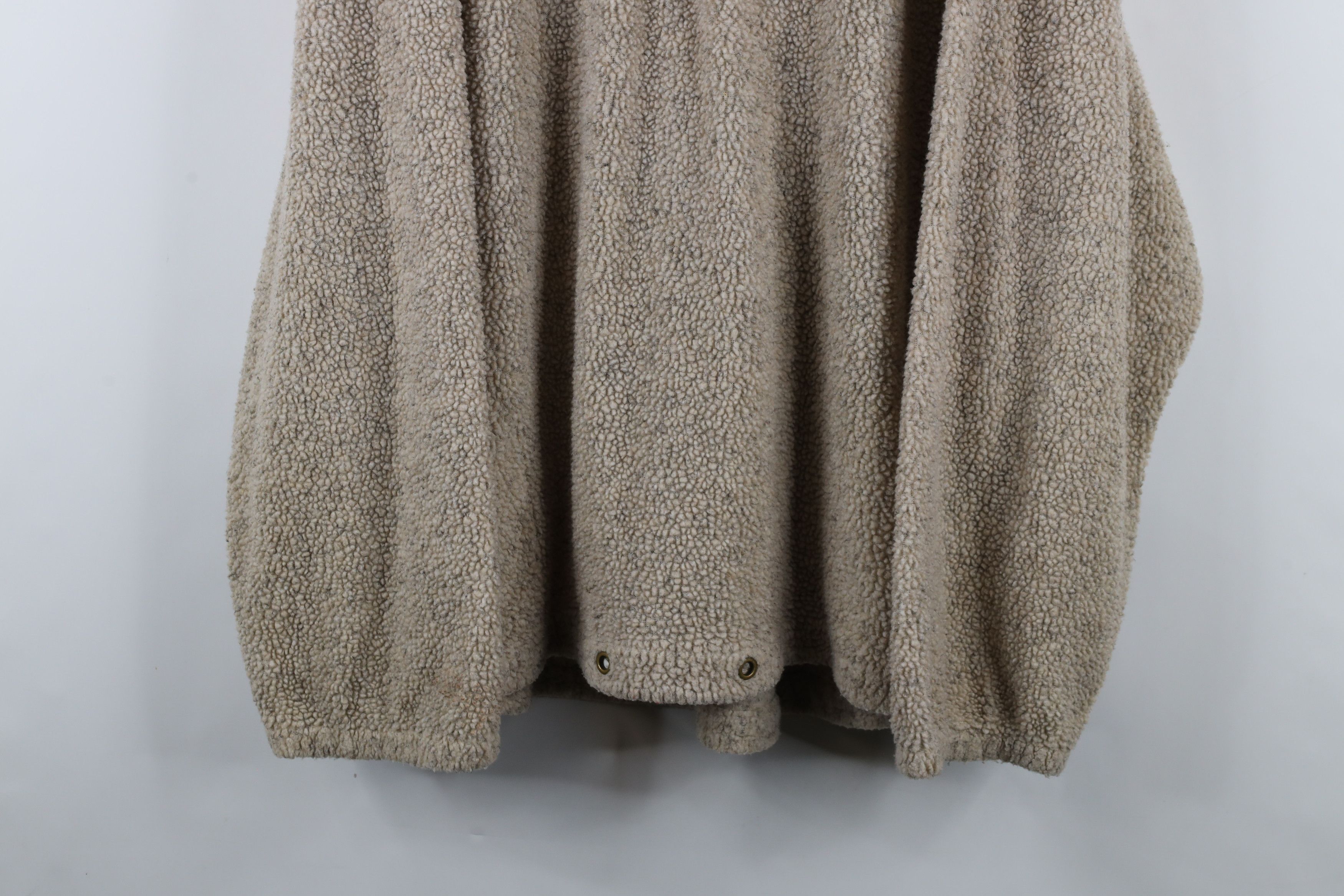 Vintage Vintage 90s Streetwear Pile Fleece Half Zip Sweater Beige Size US XL / EU 56 / 4 - 3 Thumbnail