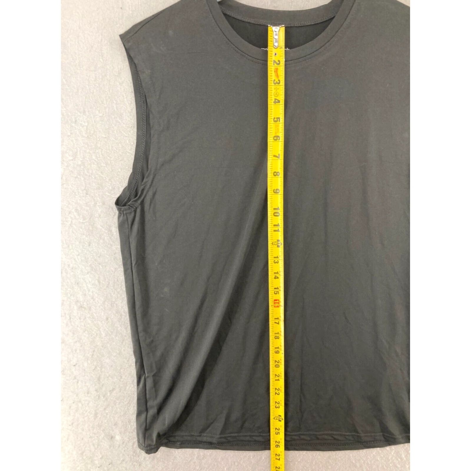 Essentials Realessentials Mens Tank Shirt Athletic Black Stretch Sleeveless M Medium - Classic Sports Everyday Adult Mens Size US M / EU 48-50 / 2 - 3 Thumbnail