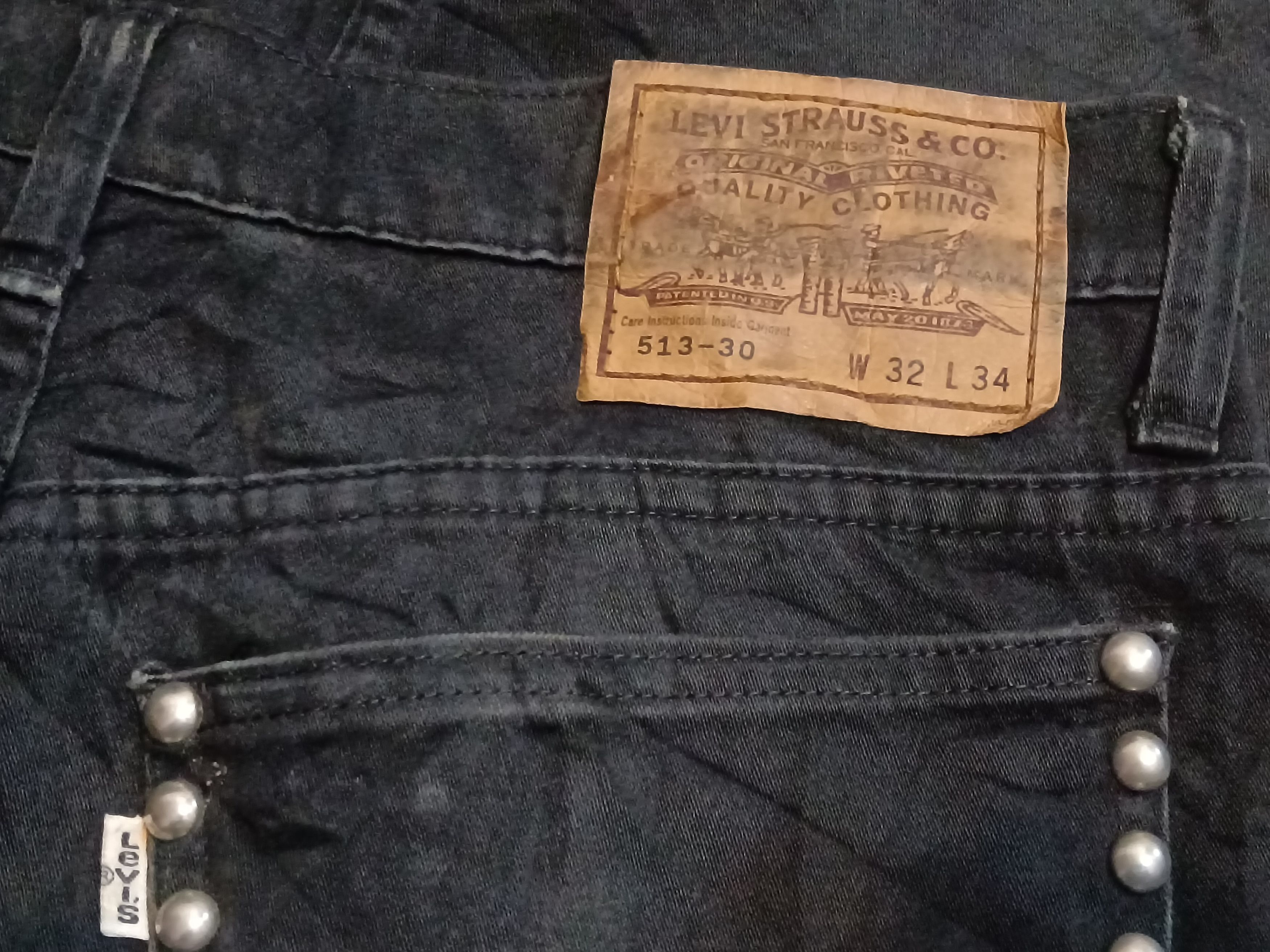 Levi's VINTAGE 90S LEVIS 513 J23C STUDDED POCKET JEANS Size US 32 / EU 48 - 6 Thumbnail