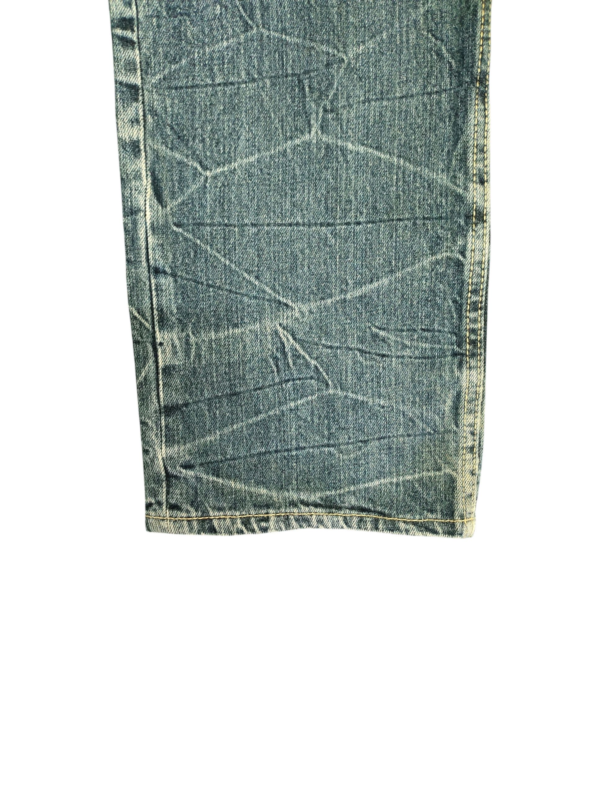 Le Grande Bleu (L.G.B.) Vintage Exit Japan Clawmark Distress Faded Denim Jeans Size US 30 / EU 46 - 6 Thumbnail