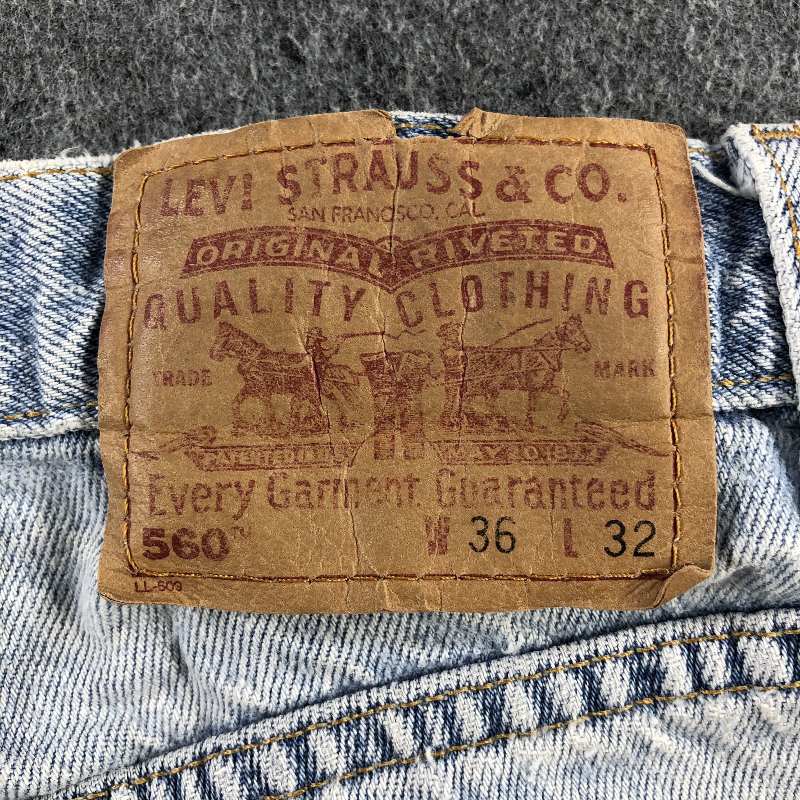 Levi's 90s Vintage Light Wash Levis 560 Jeans-J2334 Size US 34 / EU 50 - 5 Thumbnail