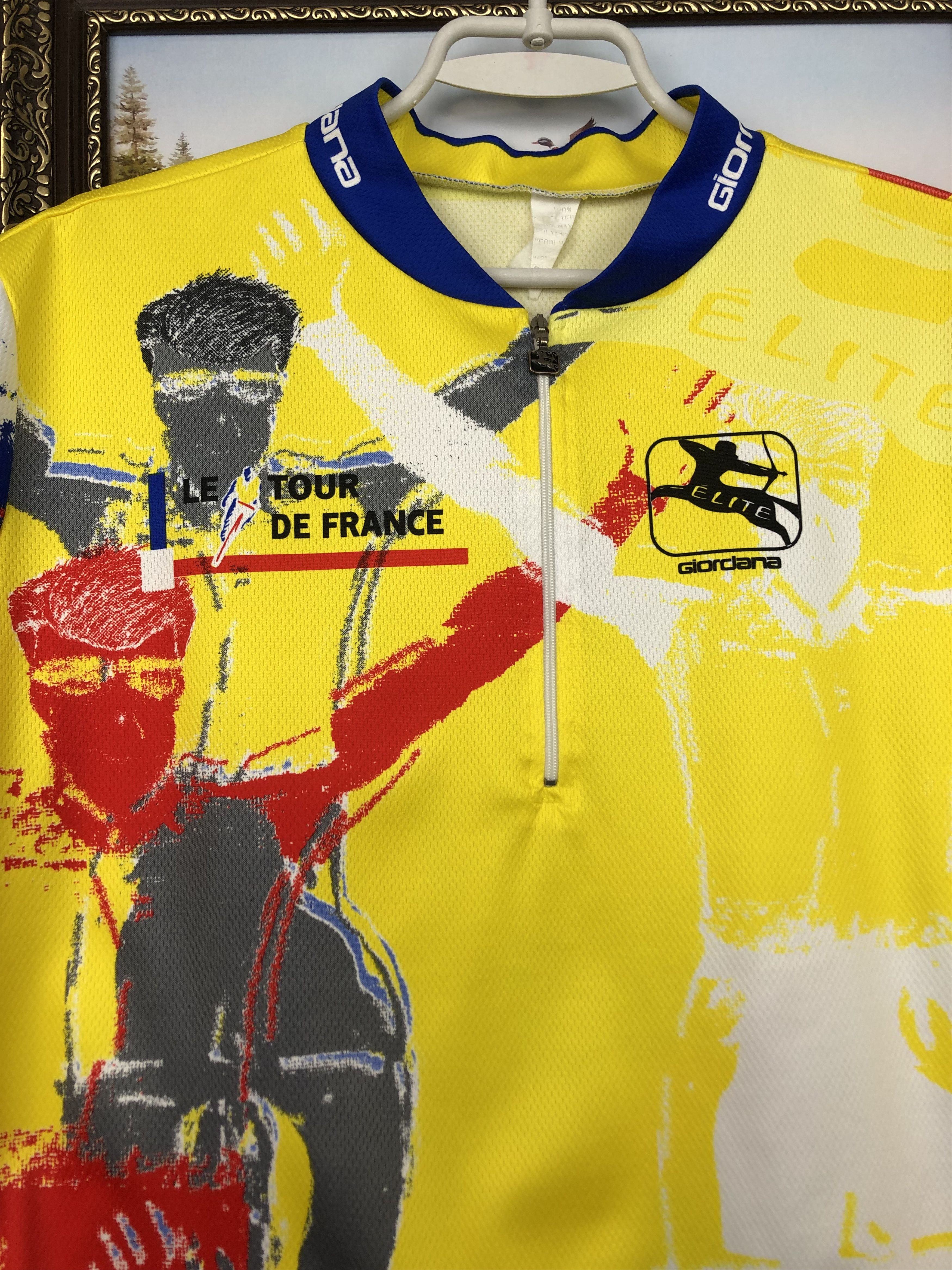 Vintage Vintage Giordana Tour De France Cycling Jersey Yellow Shirt Size US L / EU 52-54 / 3 - 3 Thumbnail