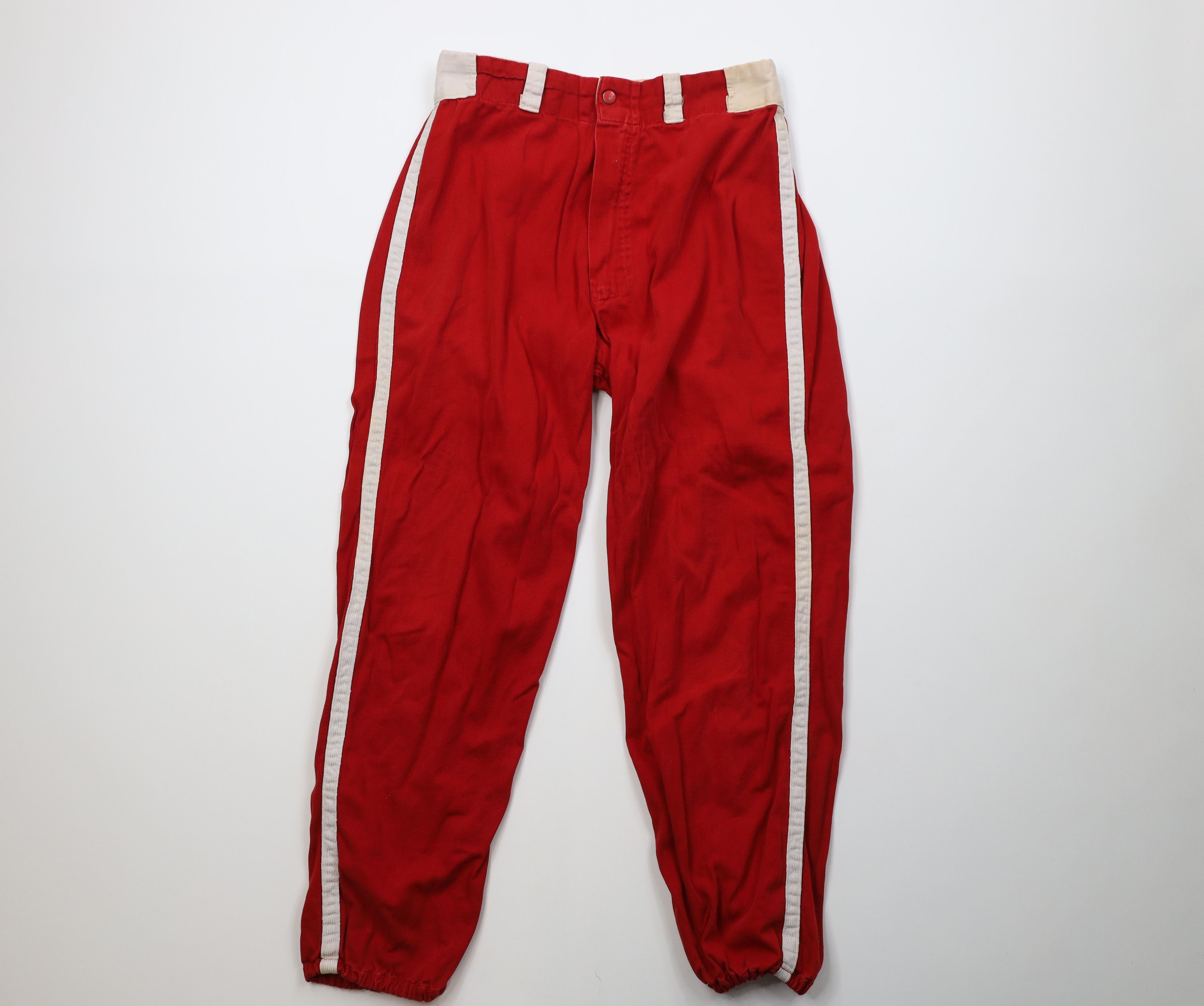 Vintage Vintage 50s Football Baseball Uniform Pants Red Cotton USA Size US 34 / EU 50 - 1 Thumbnail