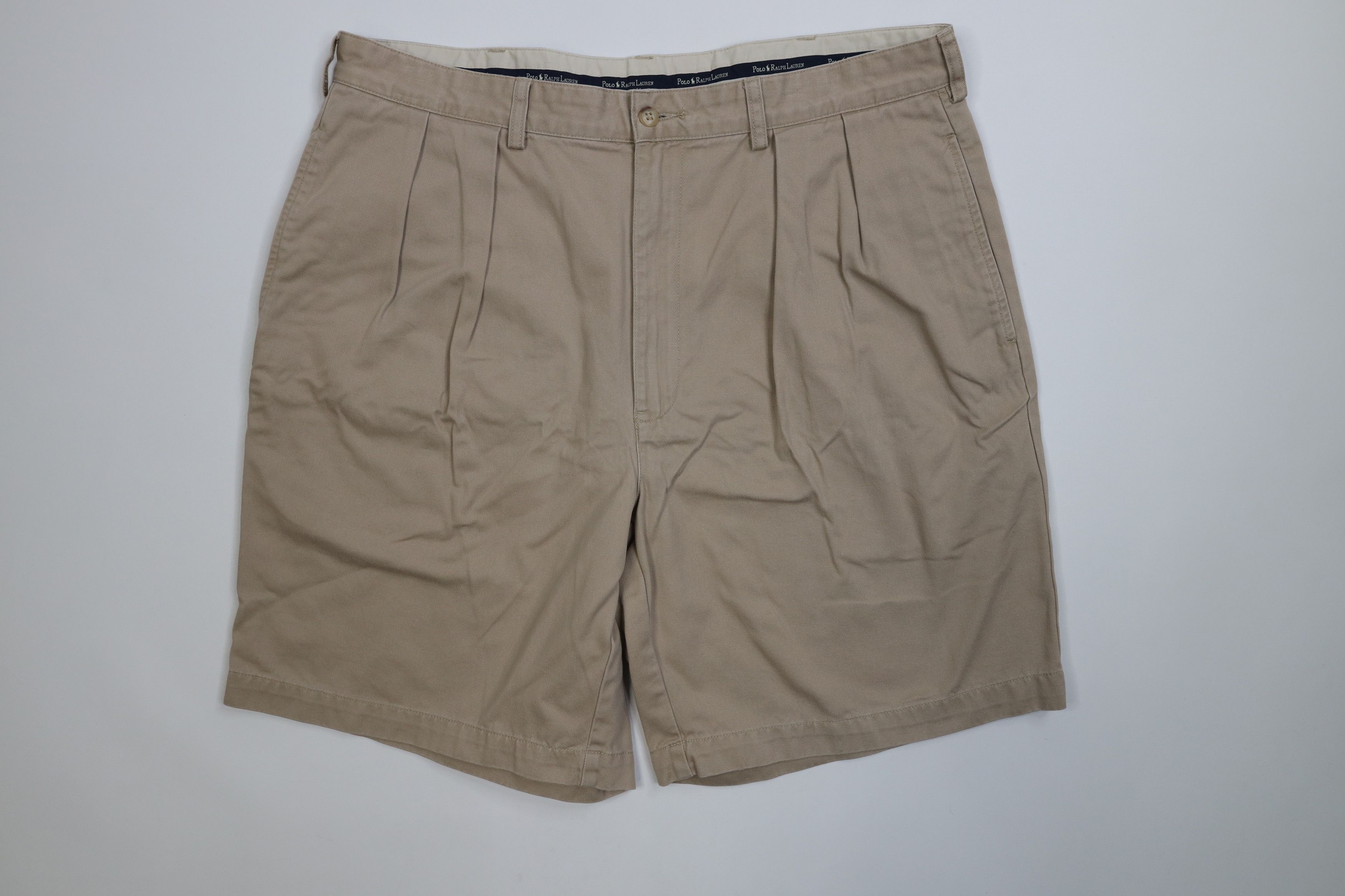Ralph Lauren Vintage 90s Ralph Lauren Chino Golf Shorts Beige Cotton Size US 38 / EU 54 - 1 Thumbnail