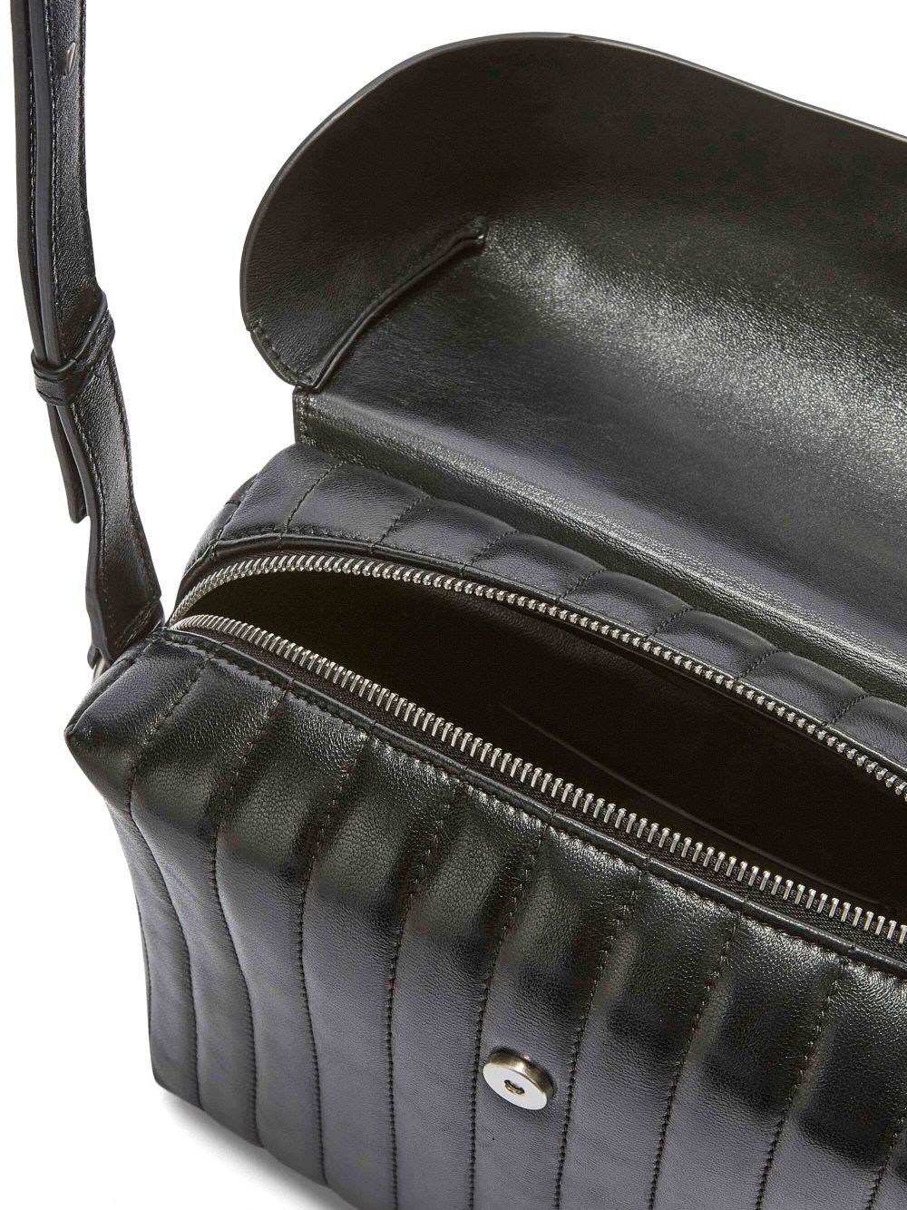 Jil Sander o1loc1c1124 Size: OS/Panelled Leather Shoulder Bag in Black Size ONE SIZE - 4 Thumbnail