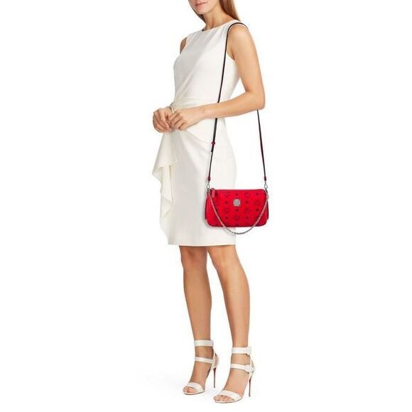 MCM o1mt1gz0225 Size: OS / Shoulder Mini Bag in Red Size ONE SIZE - 3 Thumbnail